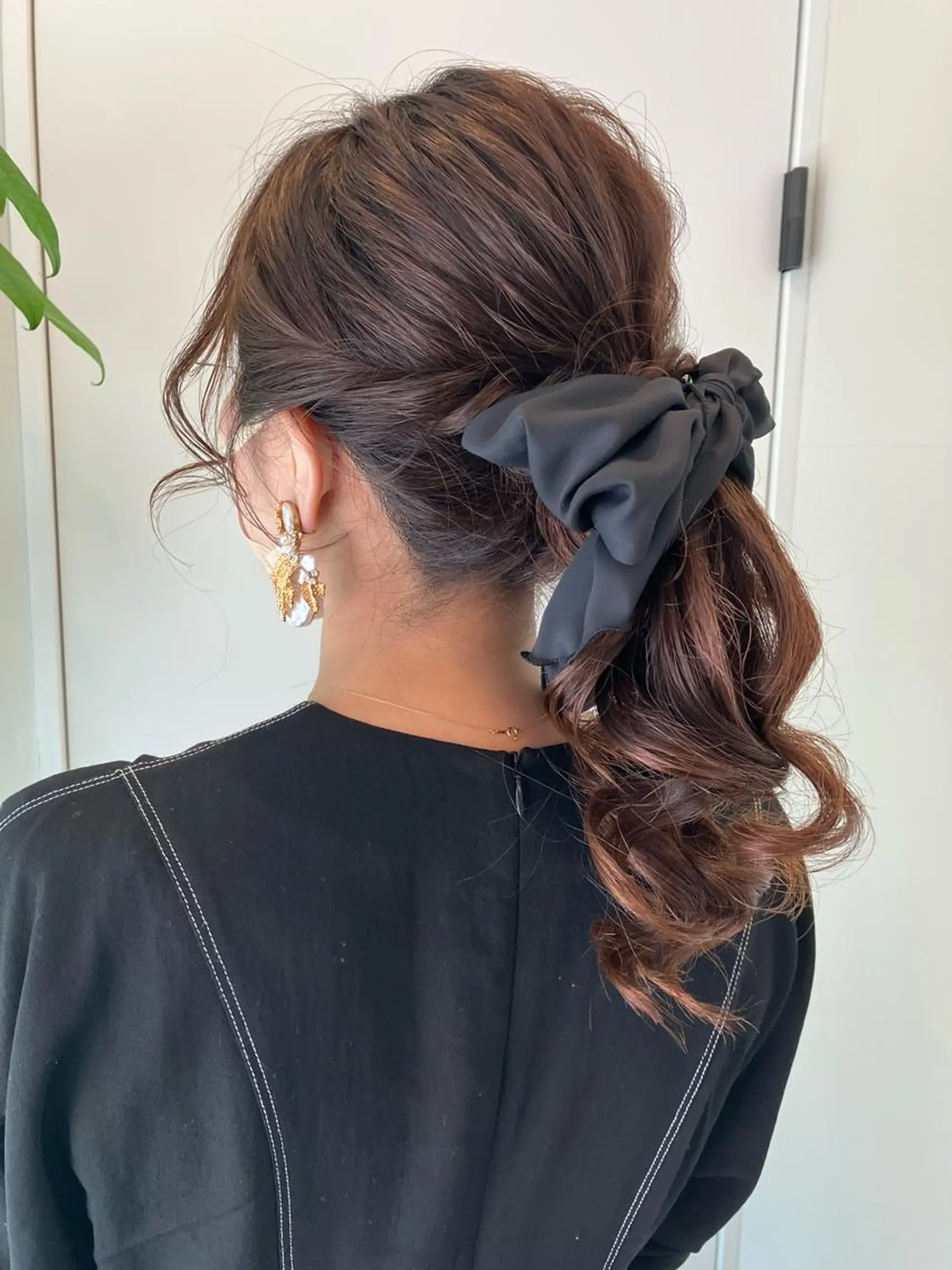 ヘアアレンジ ポニーテール 結婚式・ブライダル Hair&Make Nahoのマツエク・マツパデザイン