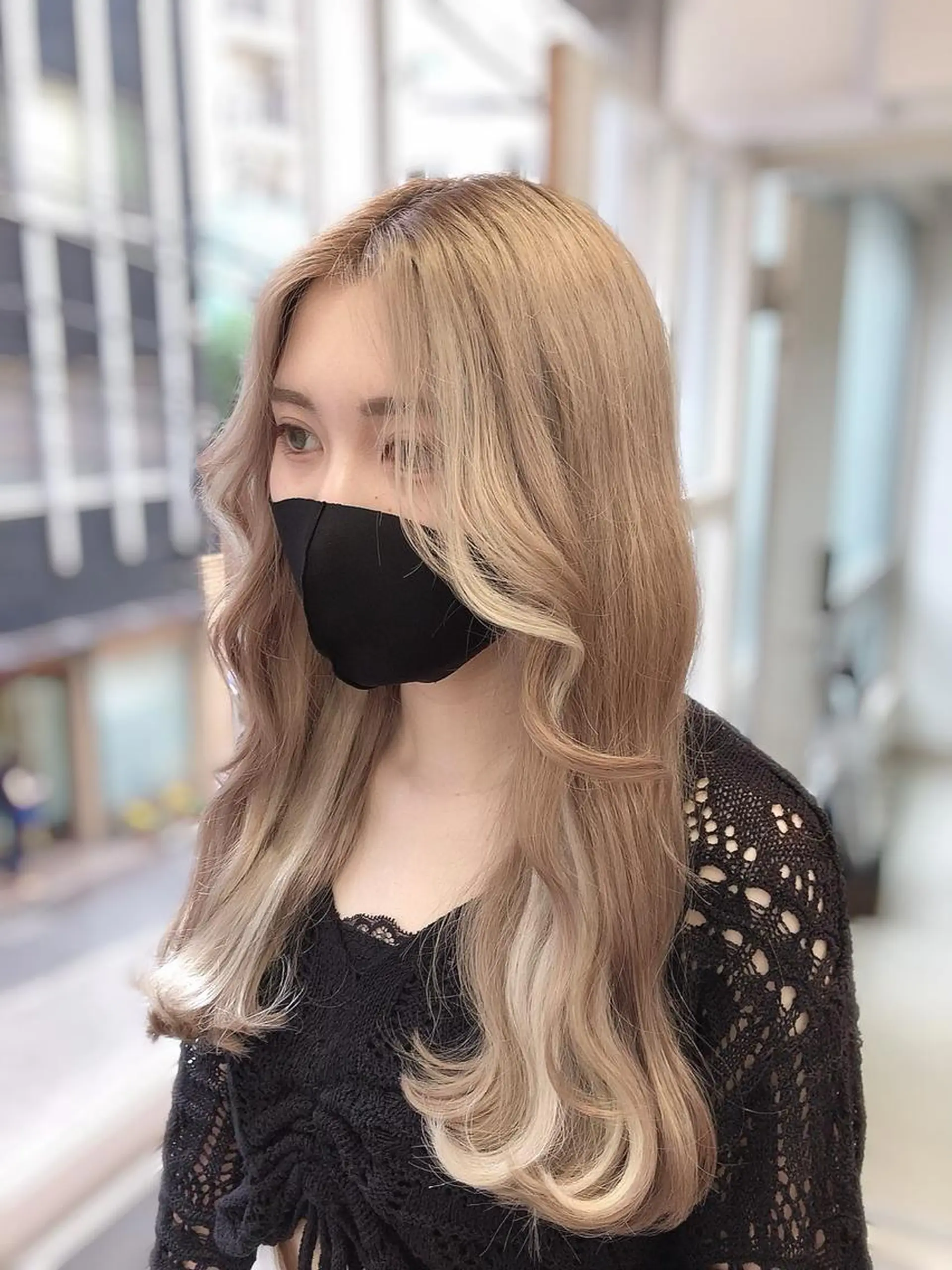ロング カット ヘアカラー エクステ 韓国ヘア🤍髪質改善 🇰🇷AKANEのヘアスタイル
