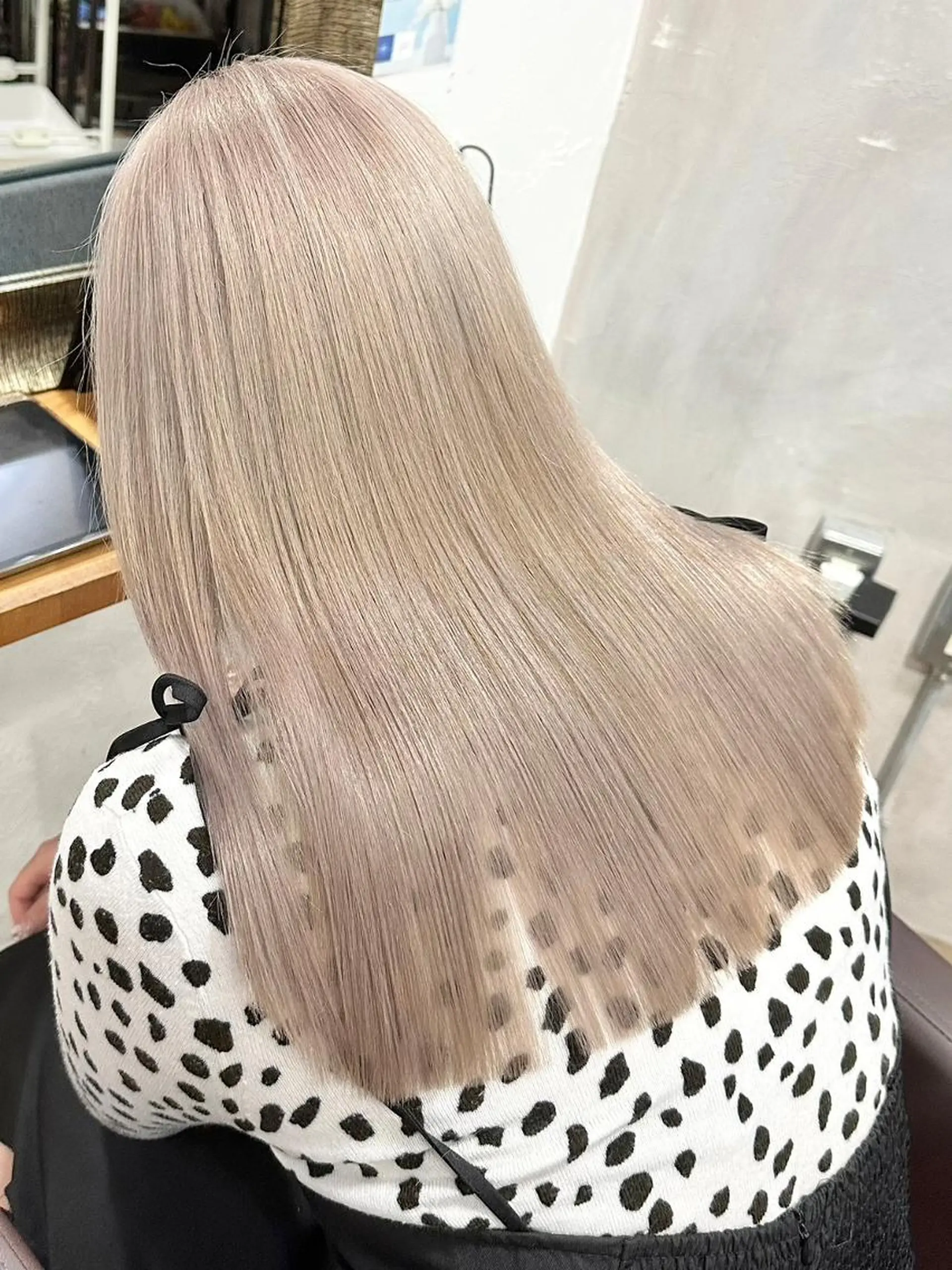 ミディアム ボブ ハイライト 韓国風ヘア レイヤーカット LORE福岡天神 韓国/ブリーチのヘアスタイル