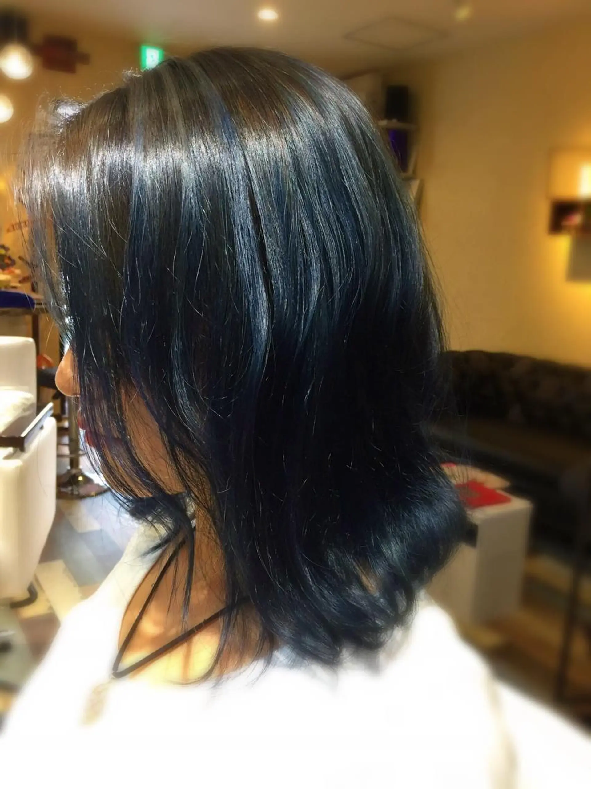 ミディアム カラー アディクシーカラー ブルーカラー ヘアカラー トリートメント 美容歴１８年以上🌈 山口のヘアスタイル