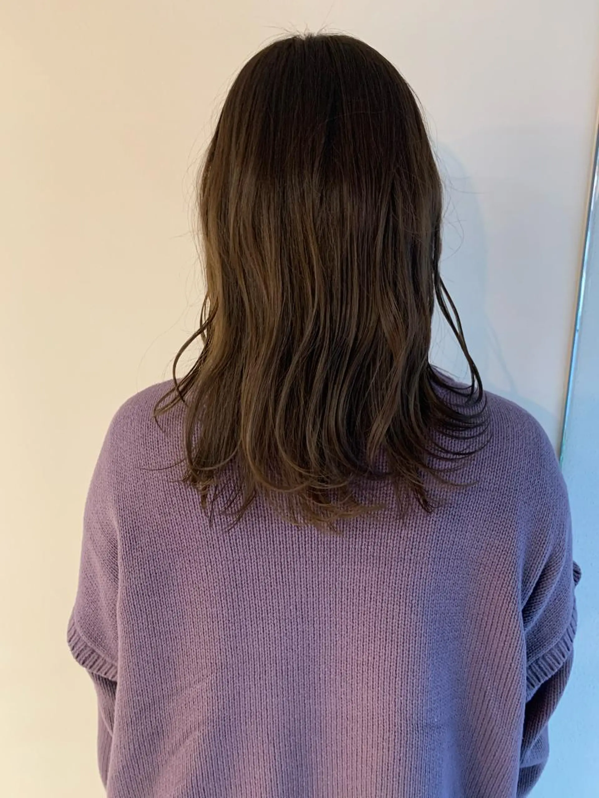 セミロング カラー カット ヘアカラー なりたいが叶う ながしまじゅんきのヘアスタイル