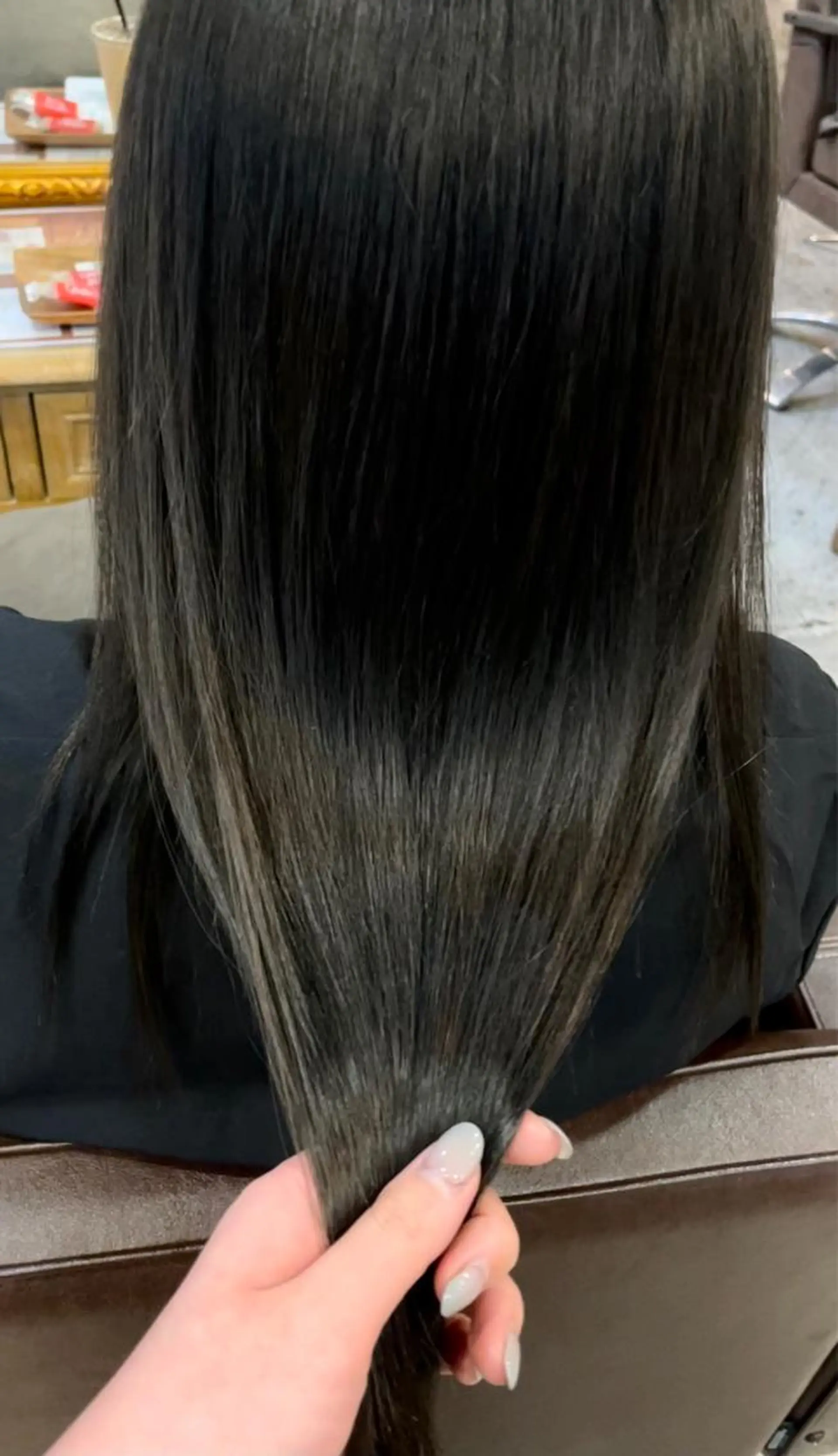 セミロング 縮毛矯正 カット 縮毛矯正 髪質改善/縮毛矯正 /青山　早希🐾のヘアスタイル