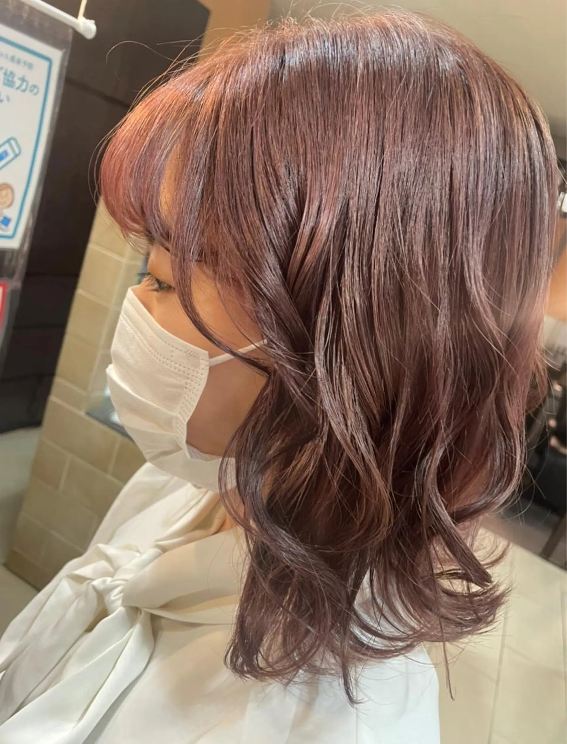 ミディアム パーマ 透明感カラー✨艶髪 制作🌱山根あゆみのヘアスタイル