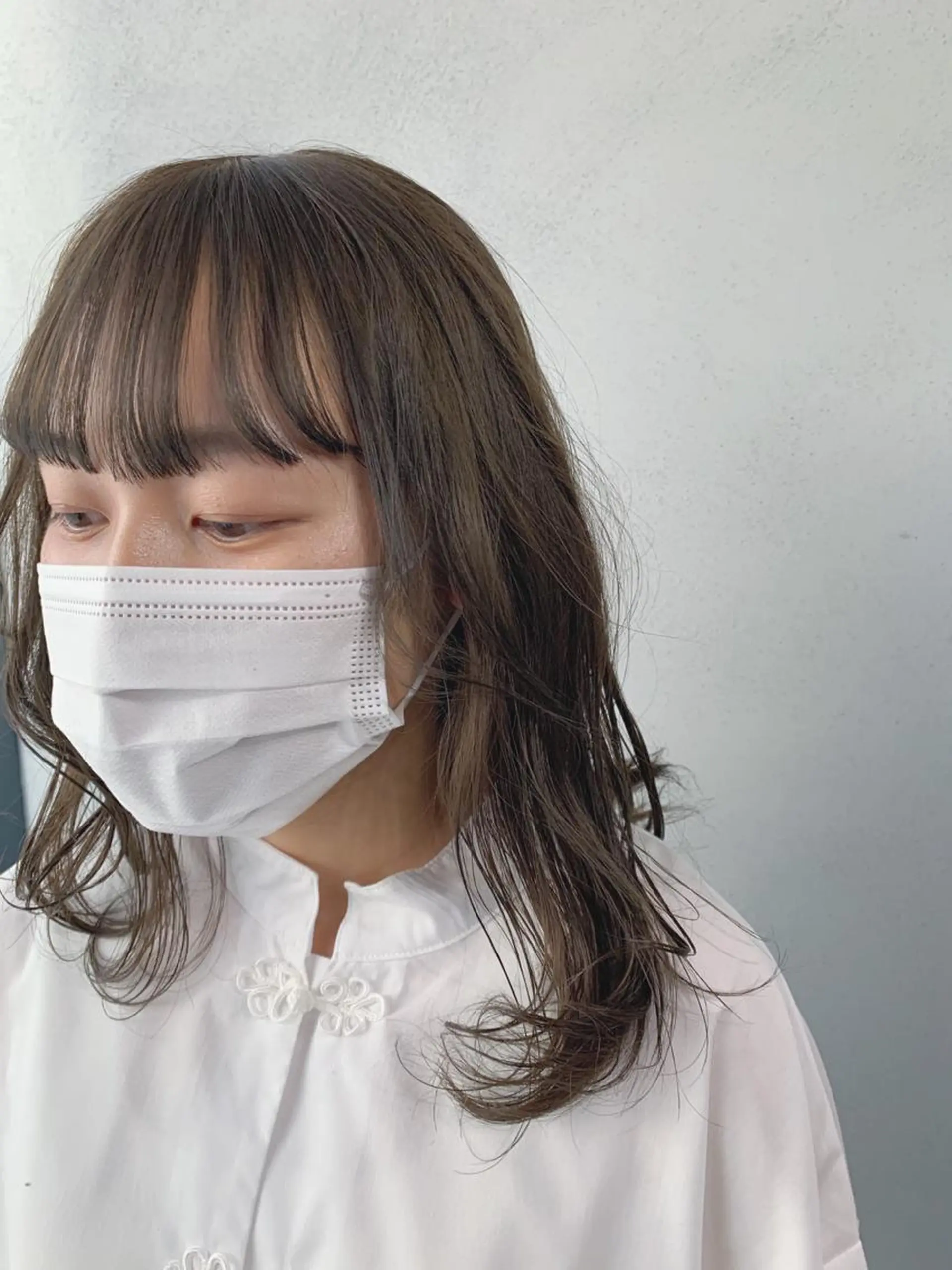 セミロング カラー ボブパーマコテ巻き風 パーマNo1深江秀平のヘアスタイル