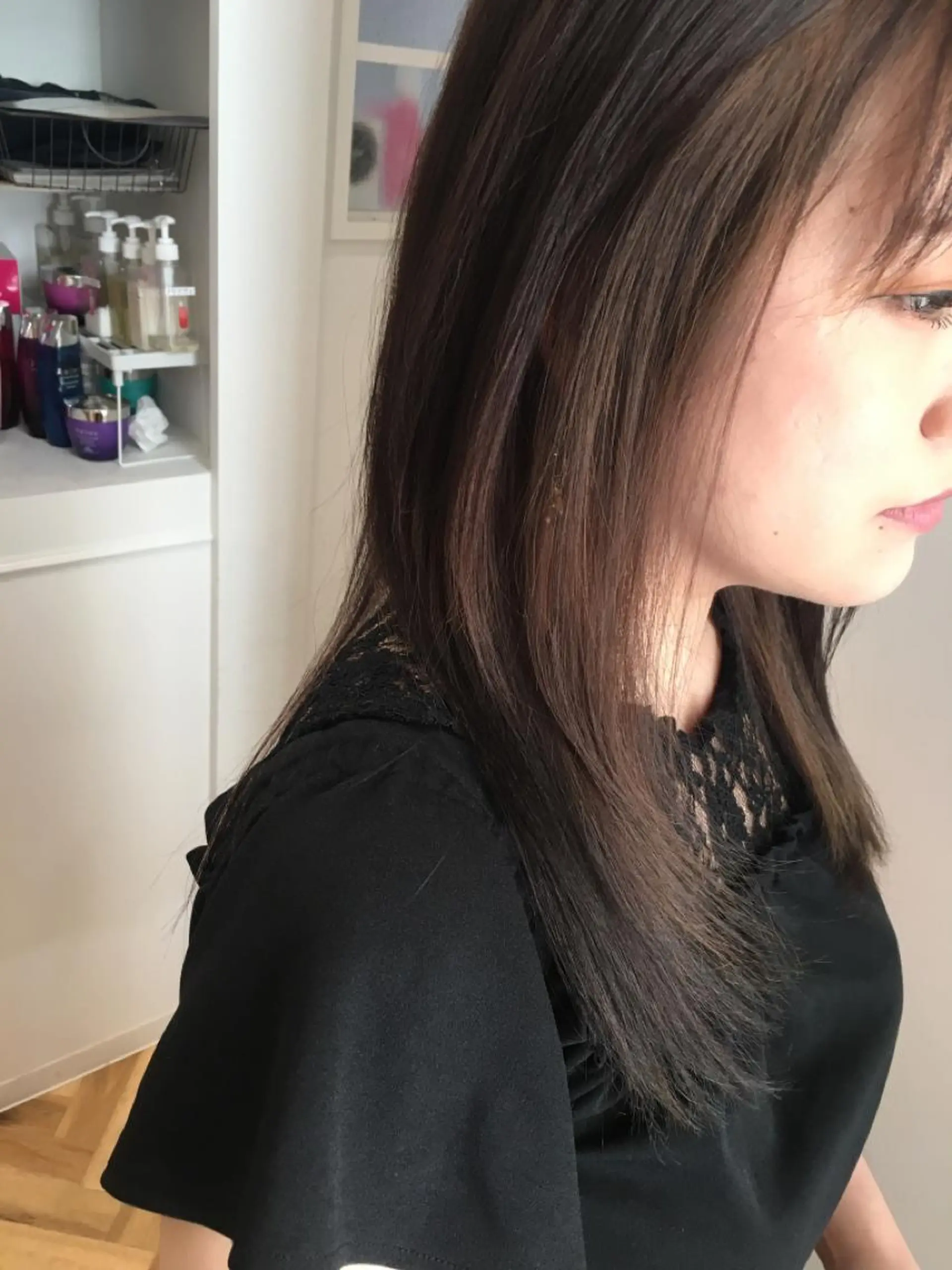 セミロング -5歳大人ﾊｲﾗｲﾄ ✨津嘉山のヘアスタイル