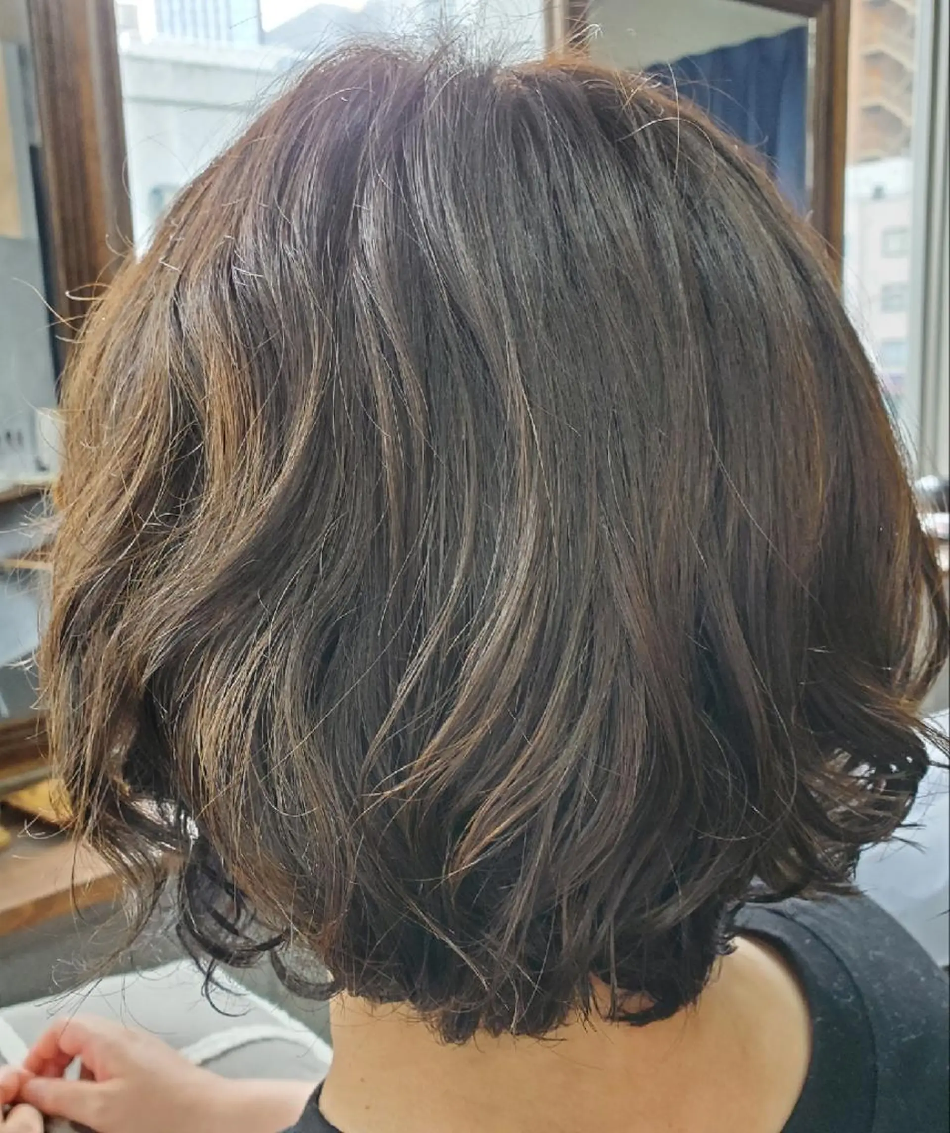 ミディアム パーマ ミディアムパーマ ボブ S. ERIのヘアスタイル