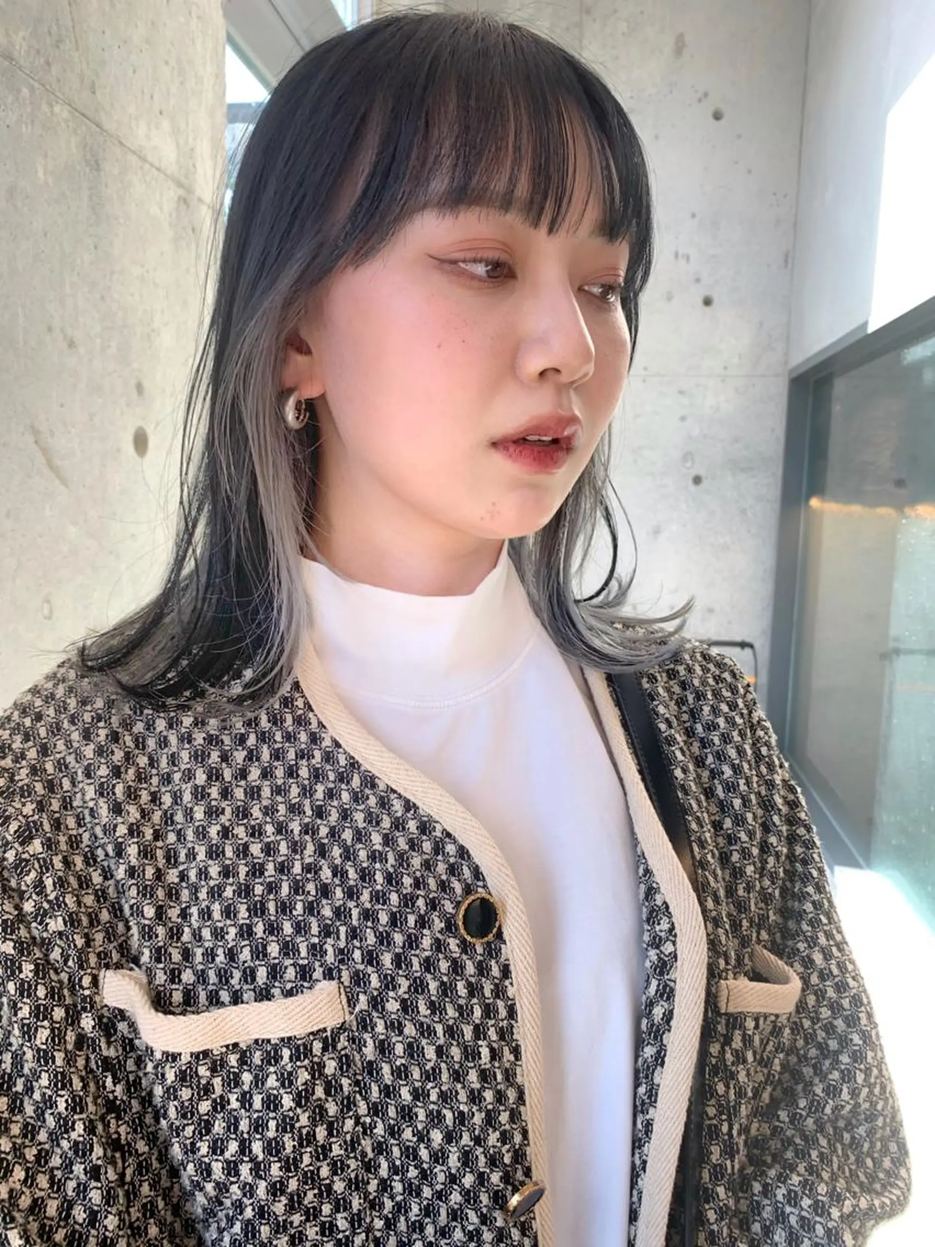 ミディアム カラー インナーカラー カット 縮毛矯正 sakoda shunkiのヘアスタイル