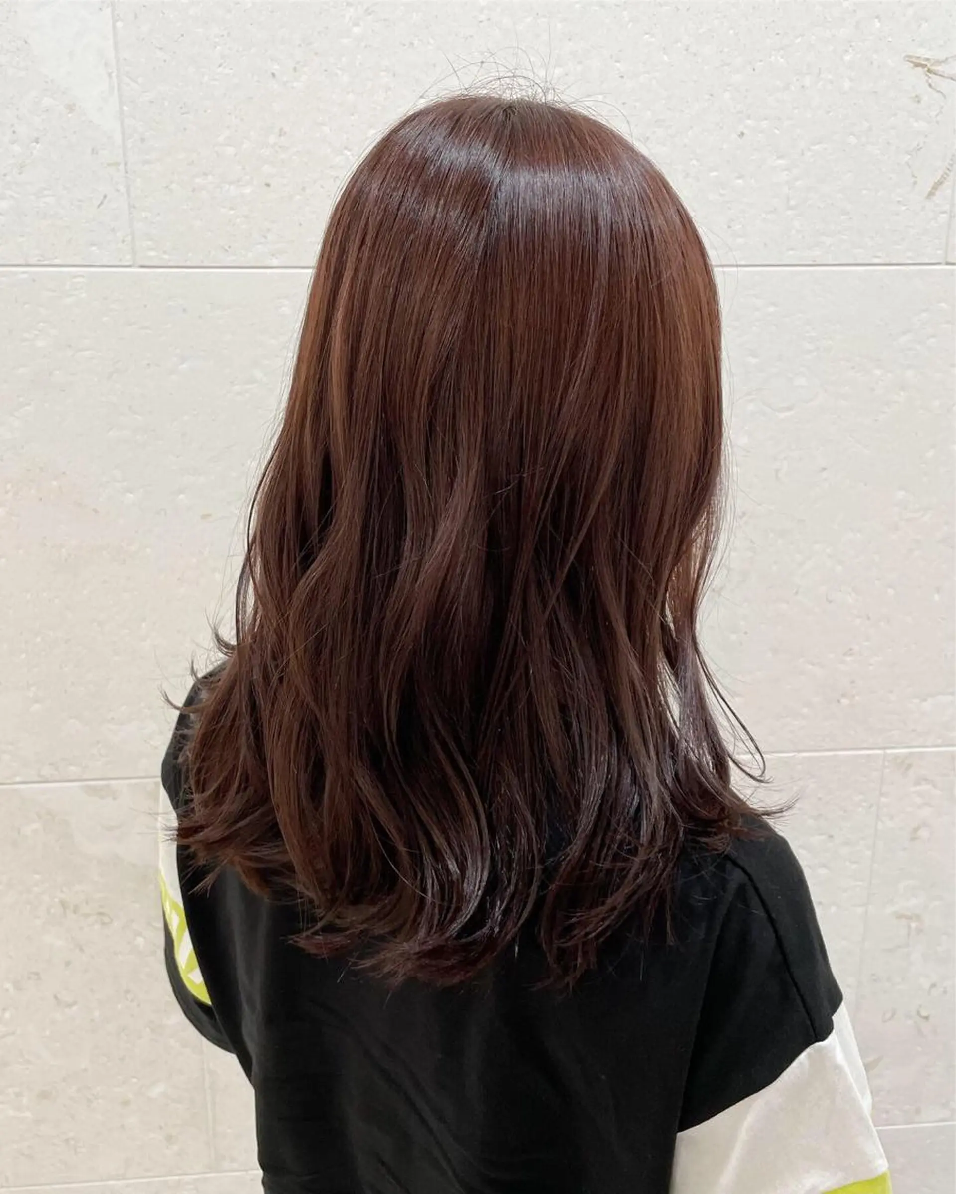 ロング カラー ピンクカラー カット ヘアカラー トリートメント 斉藤 貴也のヘアスタイル