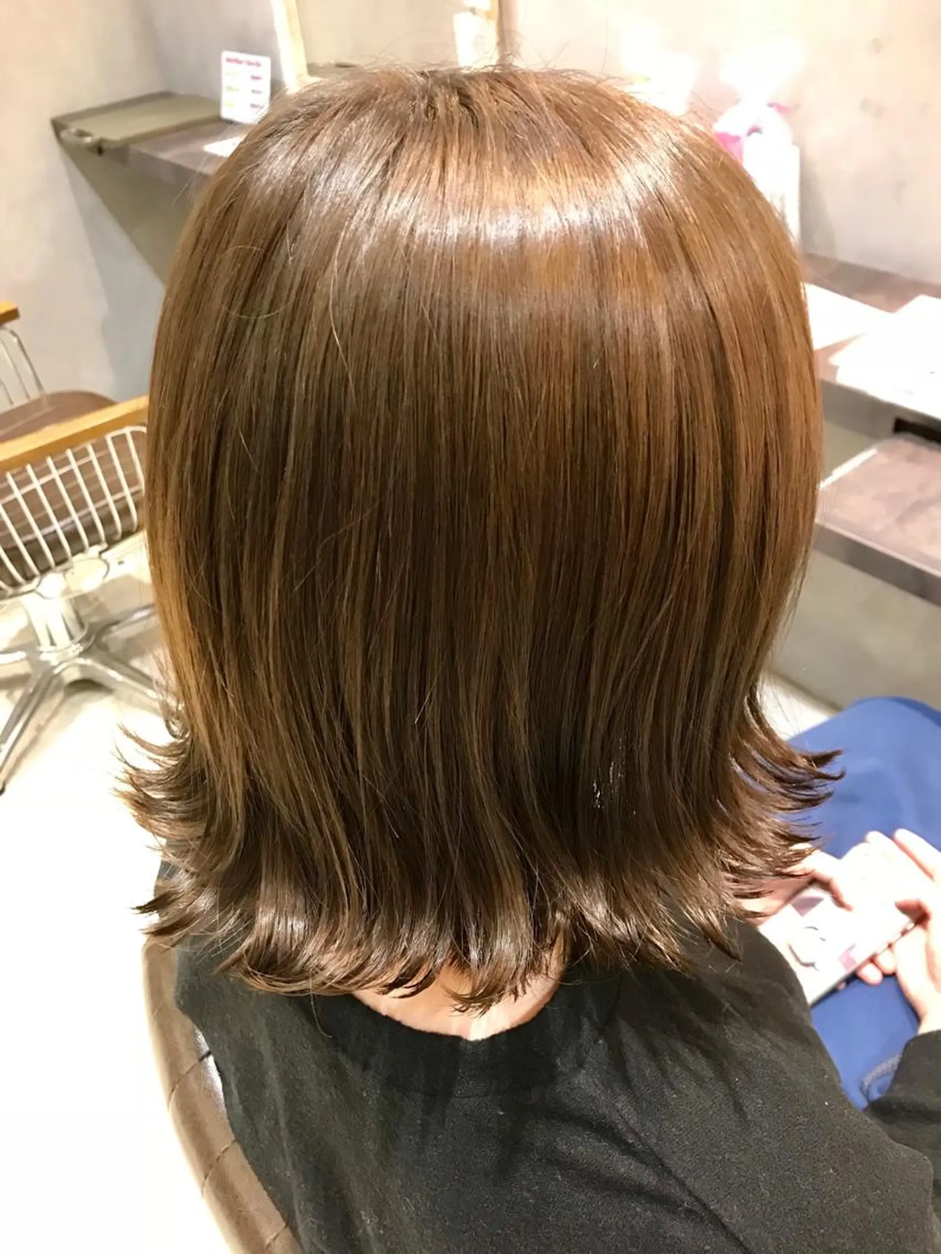 ミディアム 髪質改善 似合わせカット トリートメント 湯浅  隆のヘアスタイル