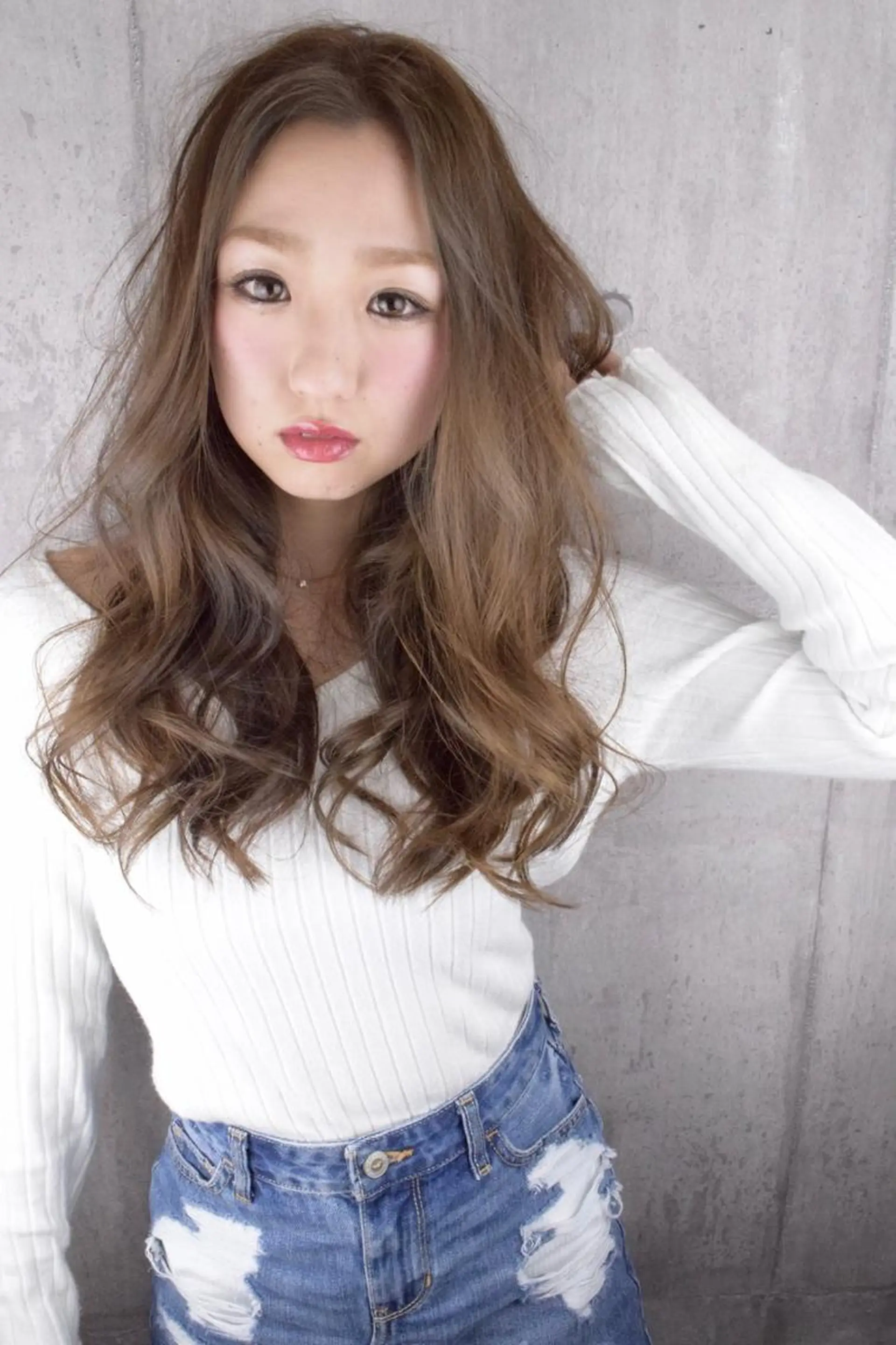 ロング カラー パーマ ネイル ヘアカラー トリートメント 恒遠 幸司のヘアスタイル