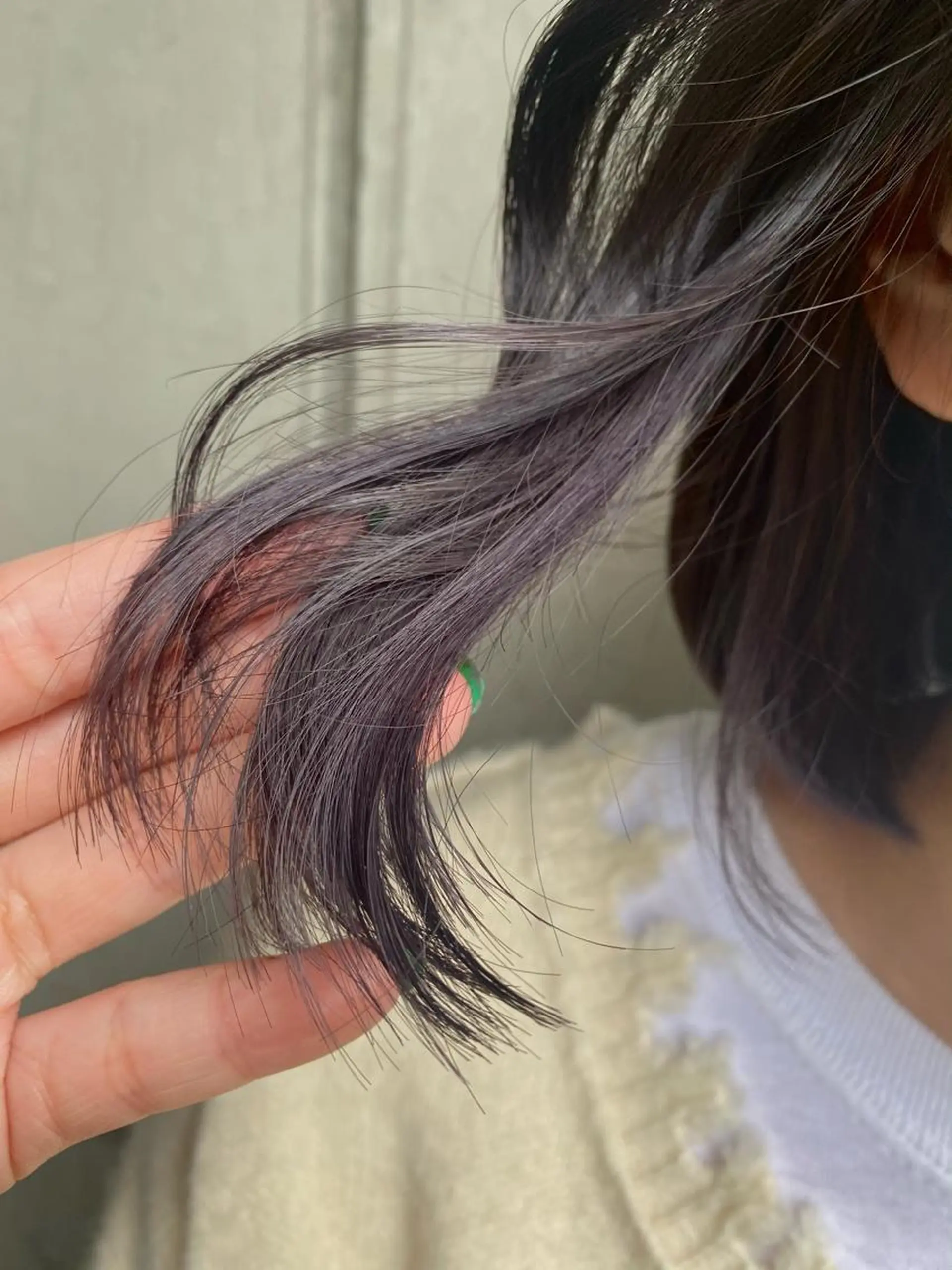 ミディアム ヘアカラー 透け感ベージュ /ミハルのヘアスタイル