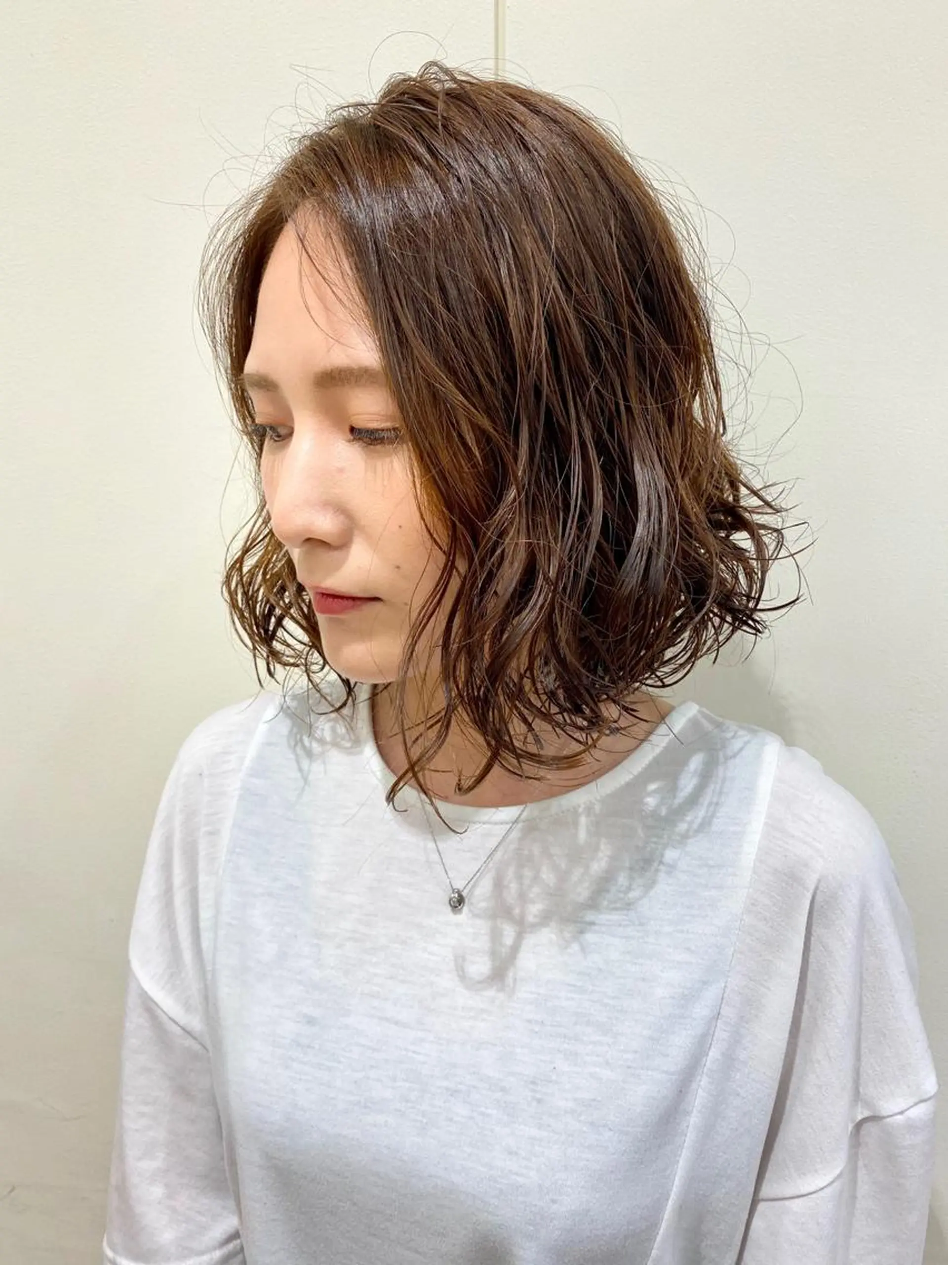 ミディアム ヘアカラー ayaka #パーマ#アレンジのヘアスタイル