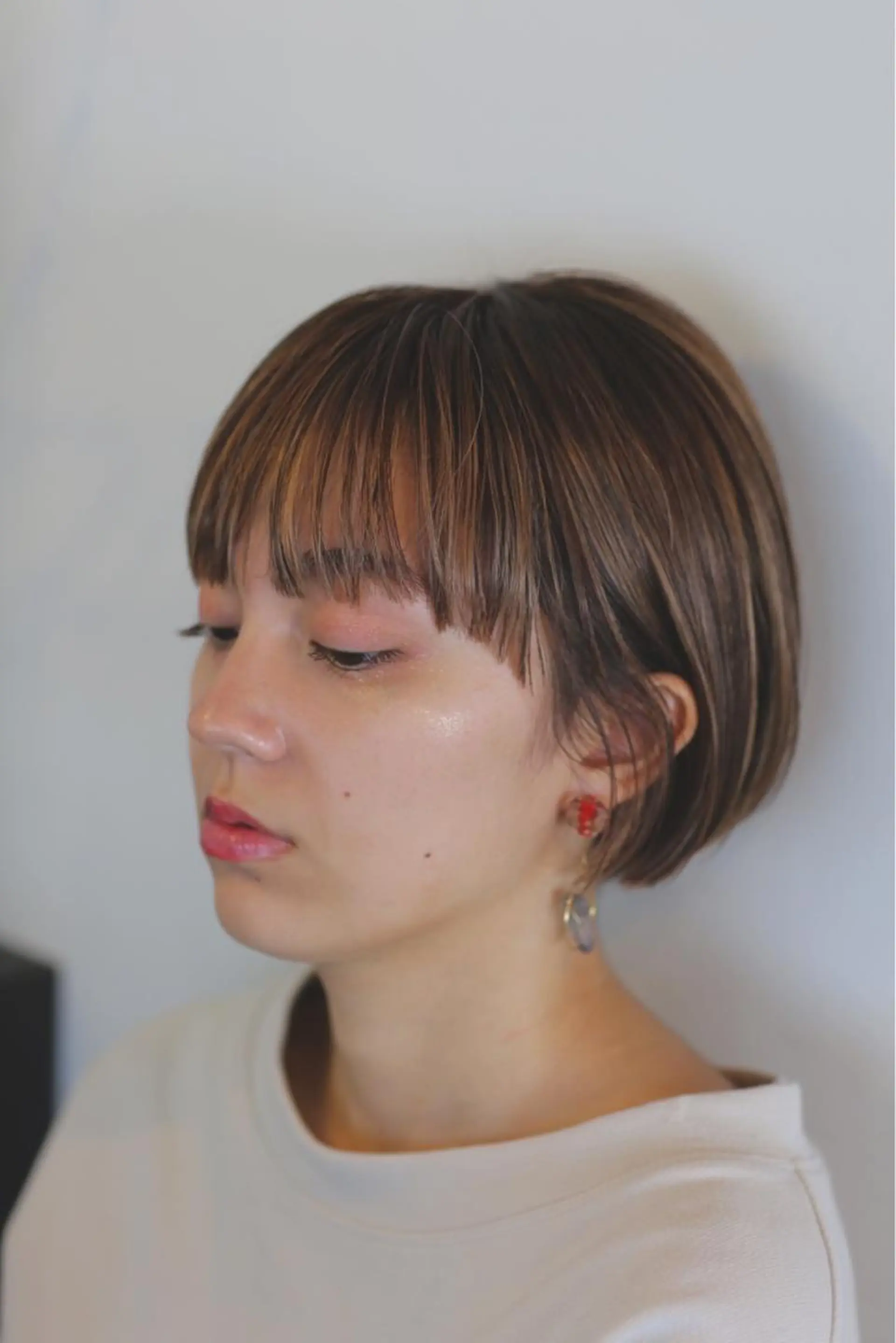 ショート カラー カット ヘアカラー トリートメント ボブ／レイヤー／艶 🦕risa  森下のヘアスタイル