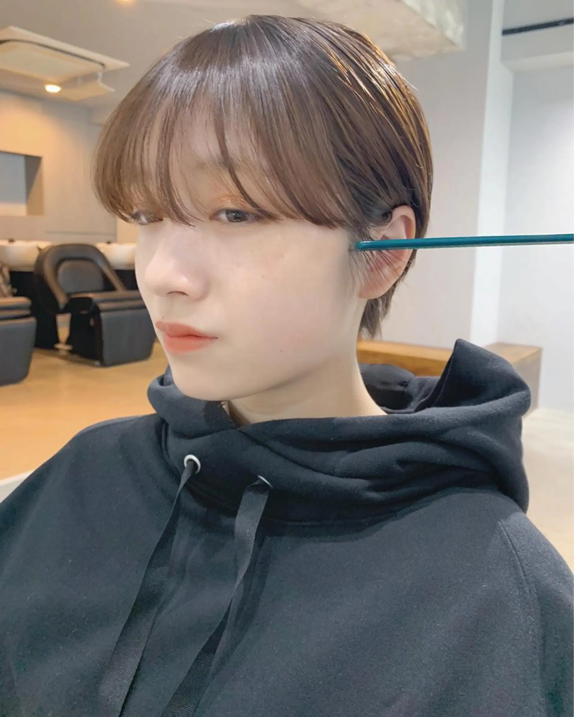 ショート カラー ボブパーマコテ巻き風 パーマNo1深江秀平のヘアスタイル