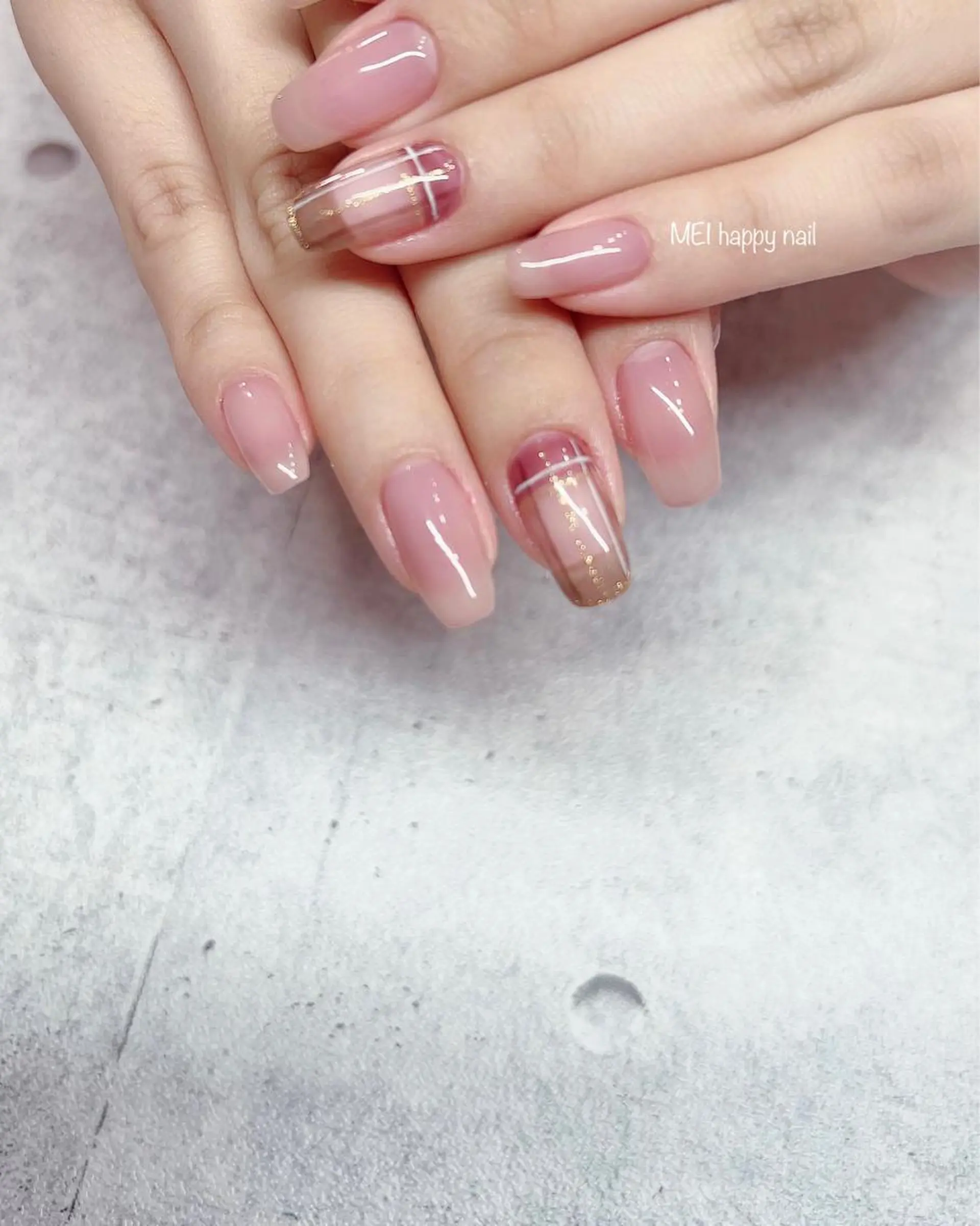 ネイル 北浦和 自爪育成ケアのネイルデザイン