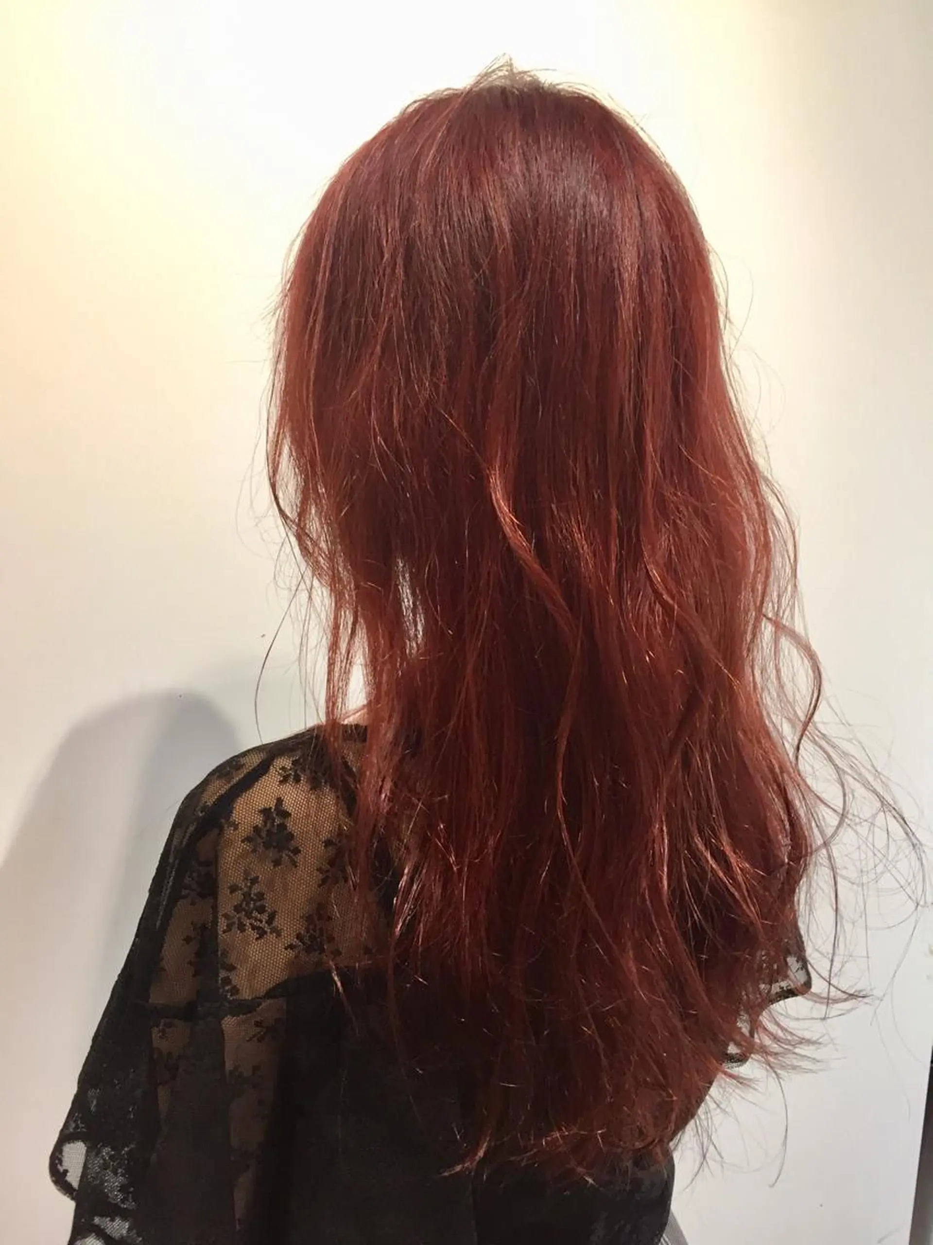 ロング カラー レッドカラー 韓国風ヘア カット ヘアカラー unsung所属・韓国風◎　田中 勇也のヘアスタイル