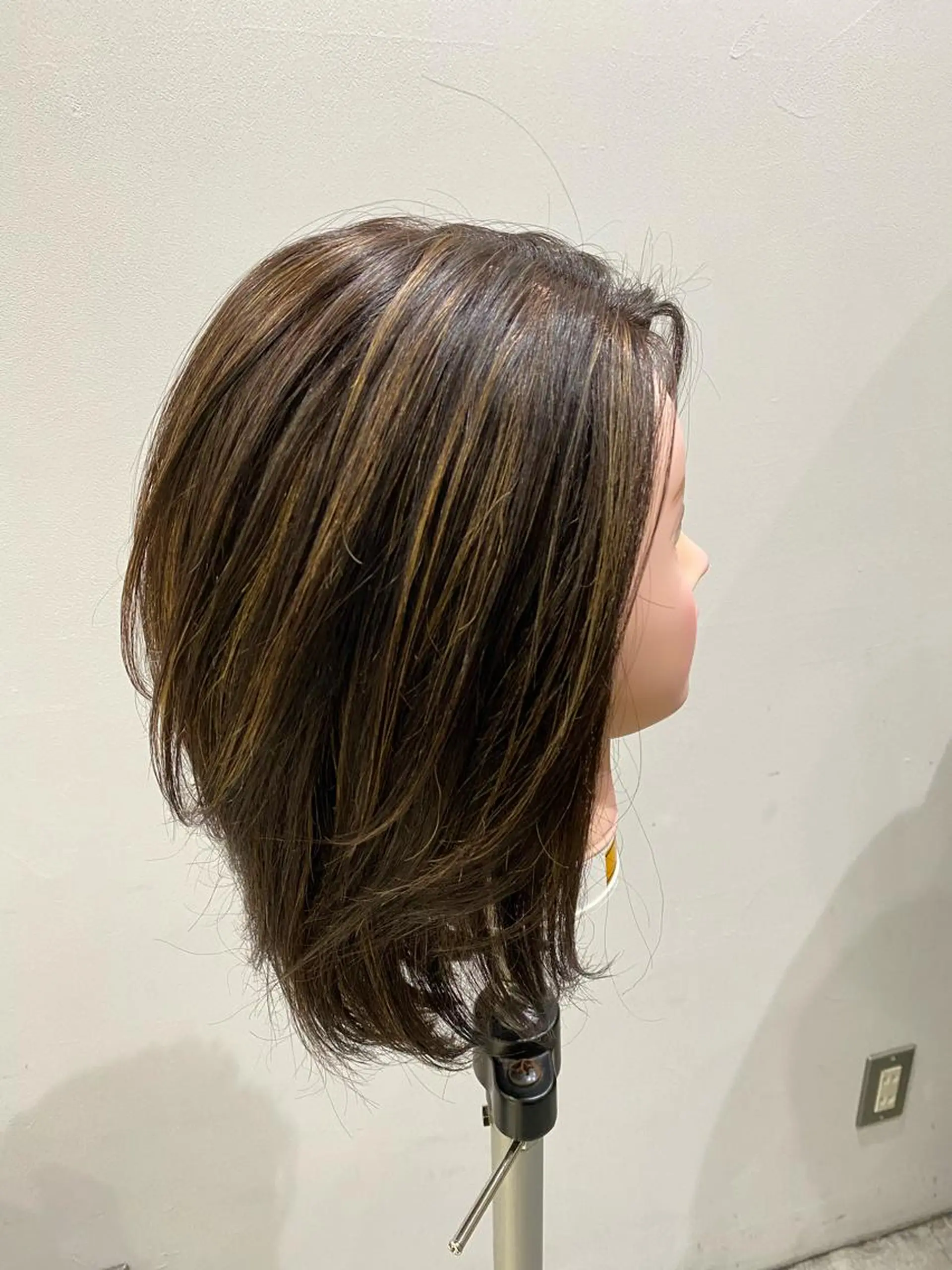 ミディアム カラー ハイライトカラー ハイライト 中西 きょうかのヘアスタイル