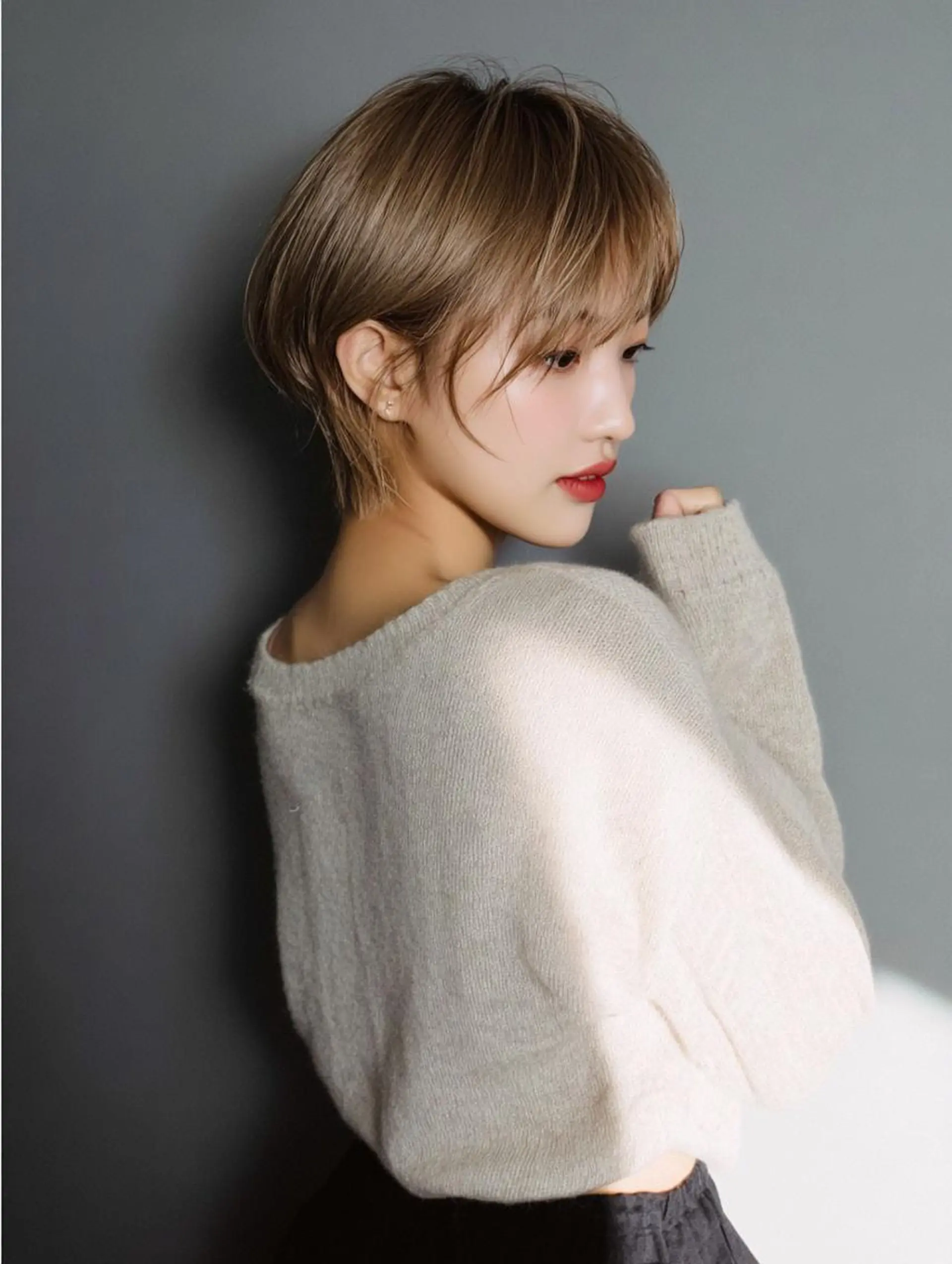 カラー ショート ベージュカラー 透明感カラー ミルクティーベージュ ショートヘア ブリーチお任せ🫧 tokute高円寺のヘアスタイル