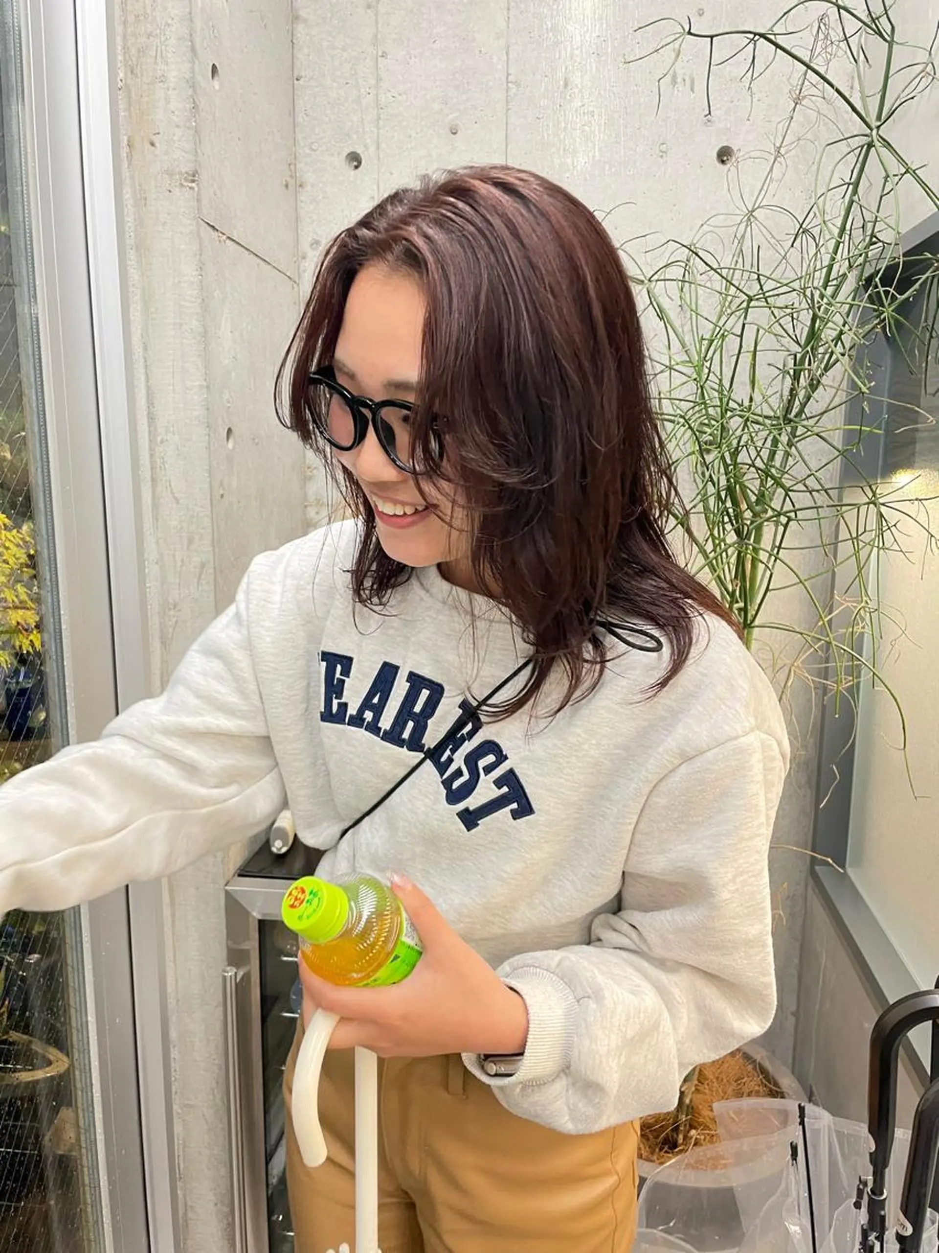 ミディアム カラー 佐伯 和佳のヘアスタイル