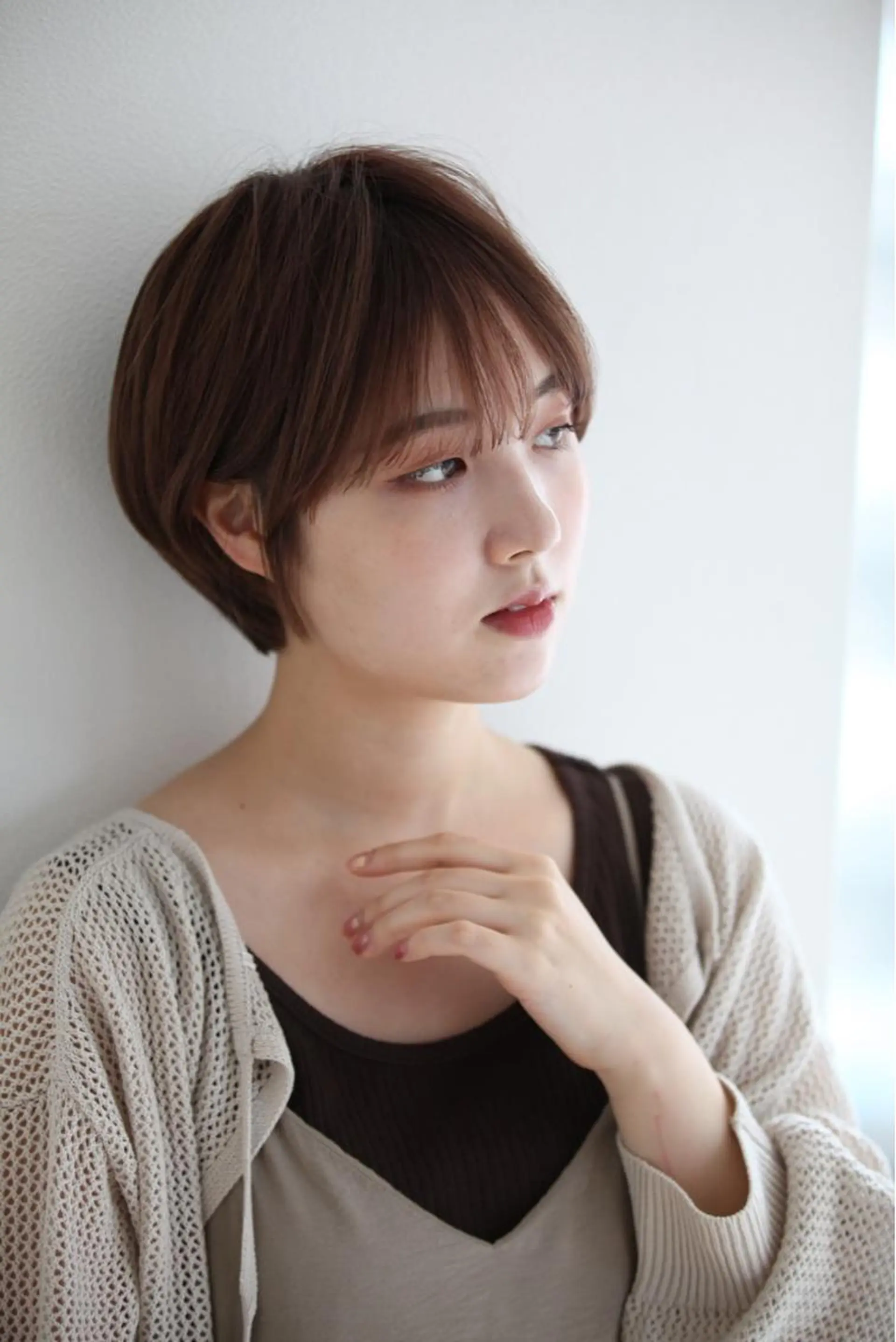 ショート ショートボブ 丸みショート ボブ ショートヘア 大倉 未波のヘアスタイル