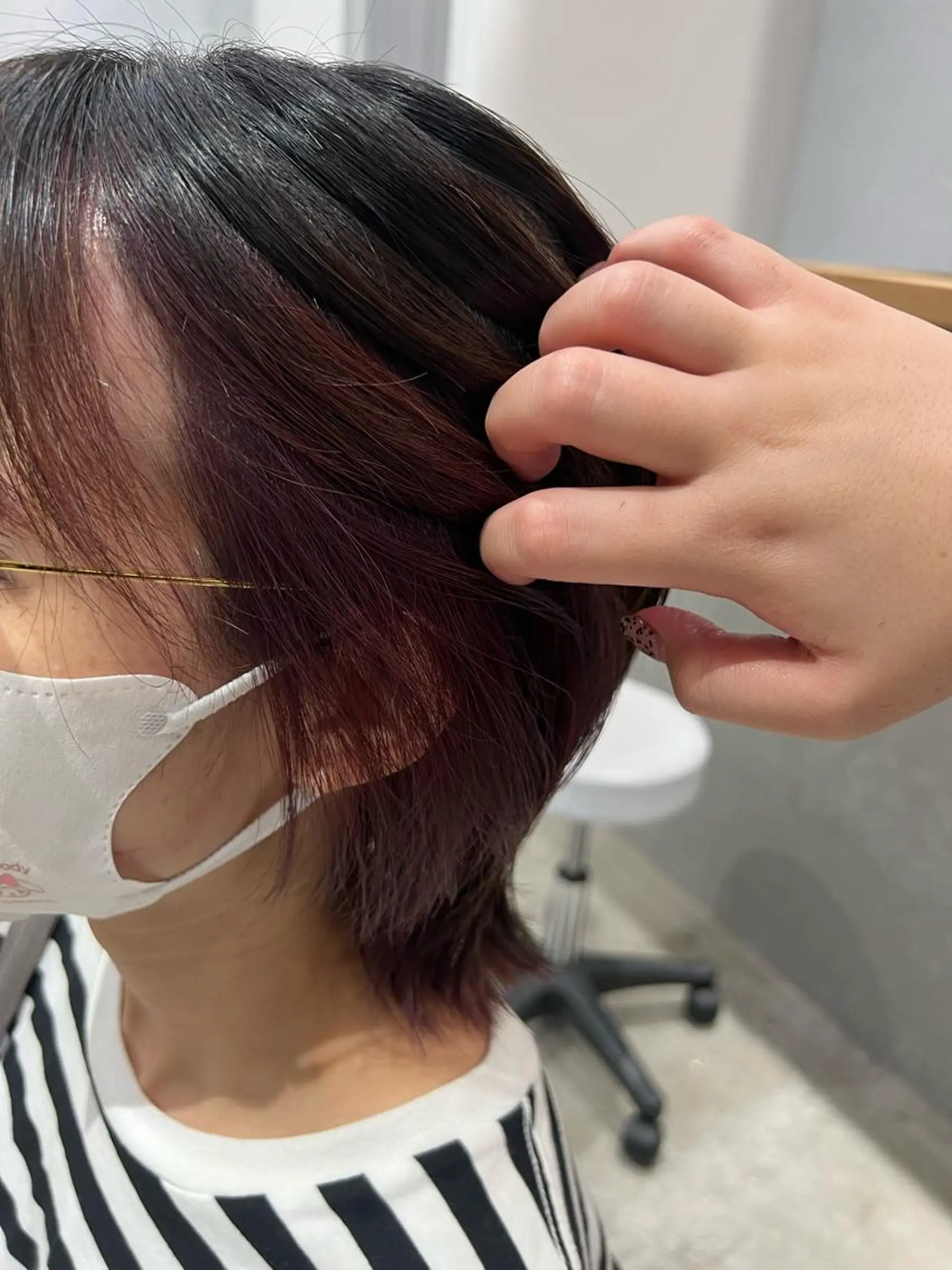 ミディアム カラー インナーカラー ウルフカット オタク美容師💟 チバコナツのヘアスタイル