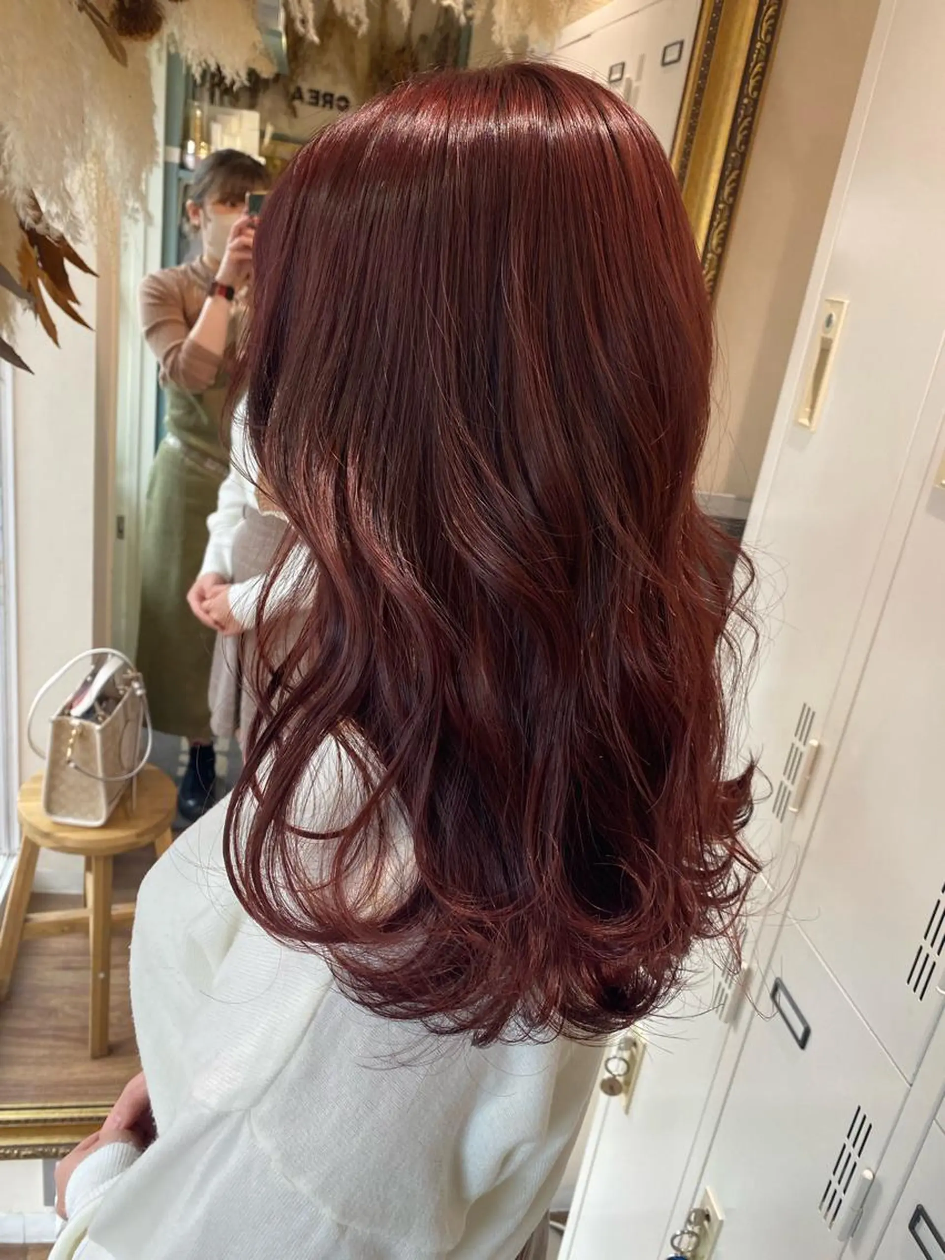 セミロング カラー ヘアカラー 透明感カラー/韓国 ヘア🩶yuri🩵のヘアスタイル