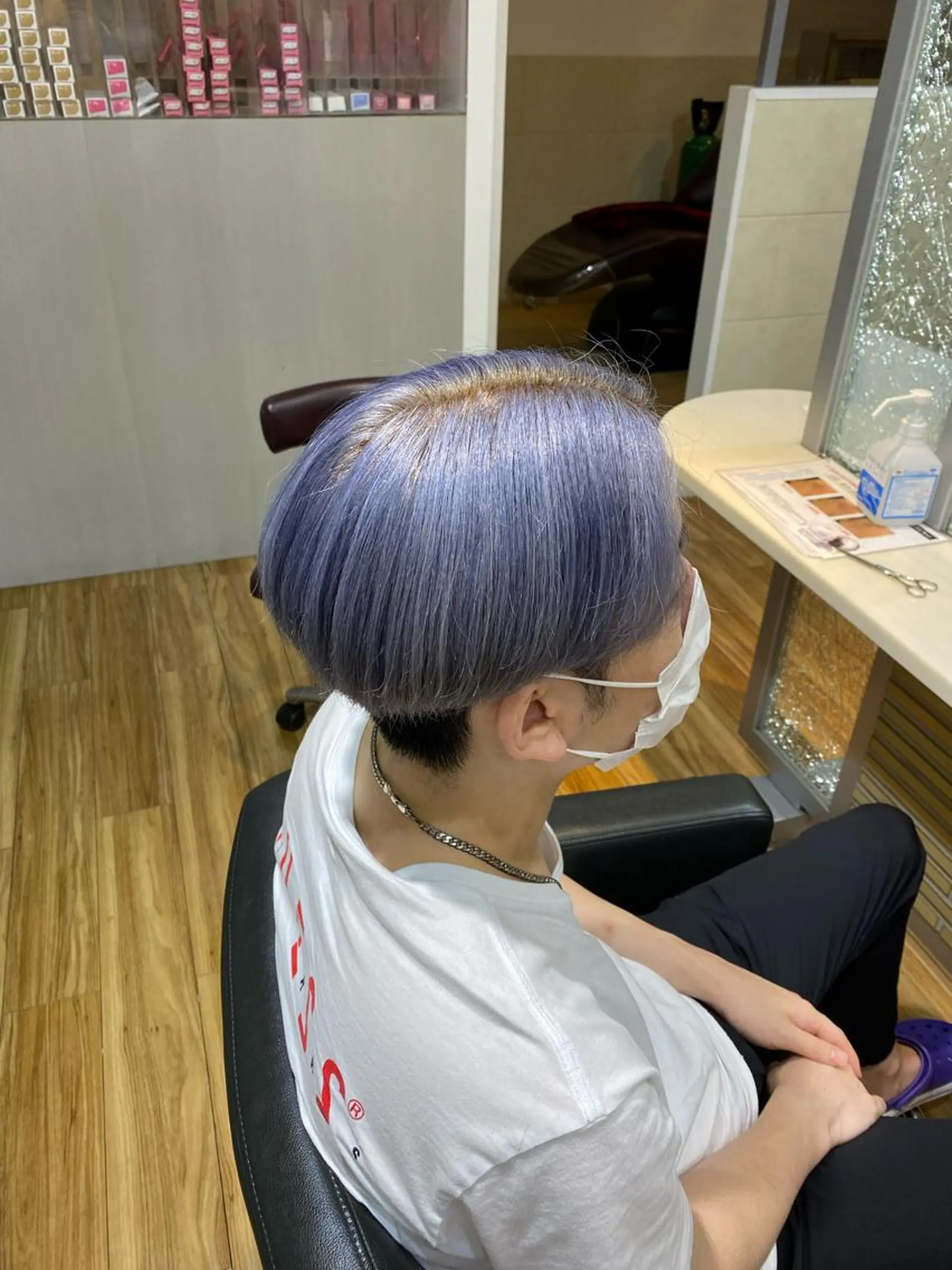ショート カラー メンズ ブルーカラー ヘアカラー DOI   HAIR MAKE MODE所属・土井 祐之介のヘアスタイル