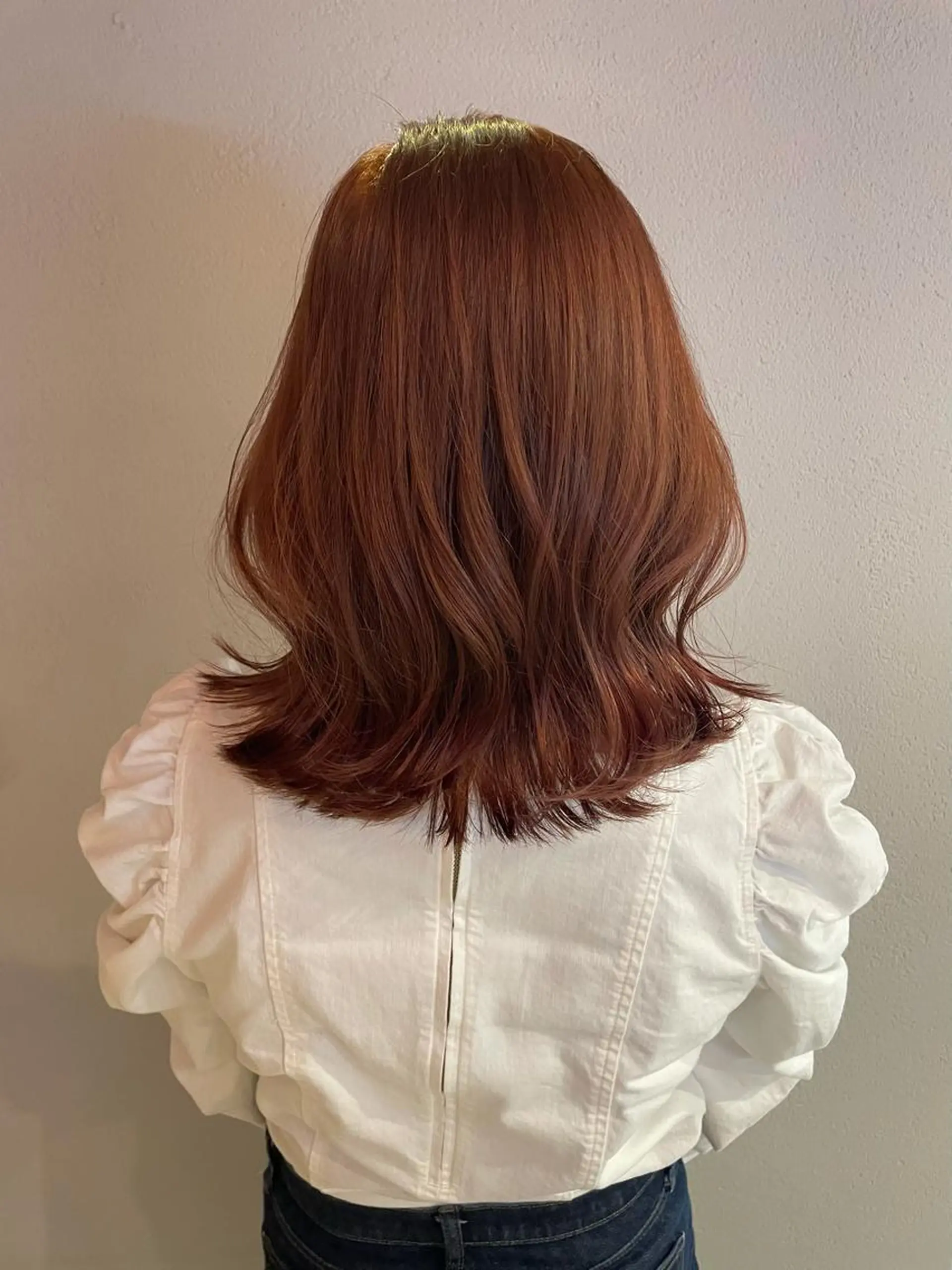 ミディアム カラー ブリーチ ブラウンカラー ピンクカラー ピンクブラウン 沖縄/ヘアアレンジ /ナカノのヘアスタイル