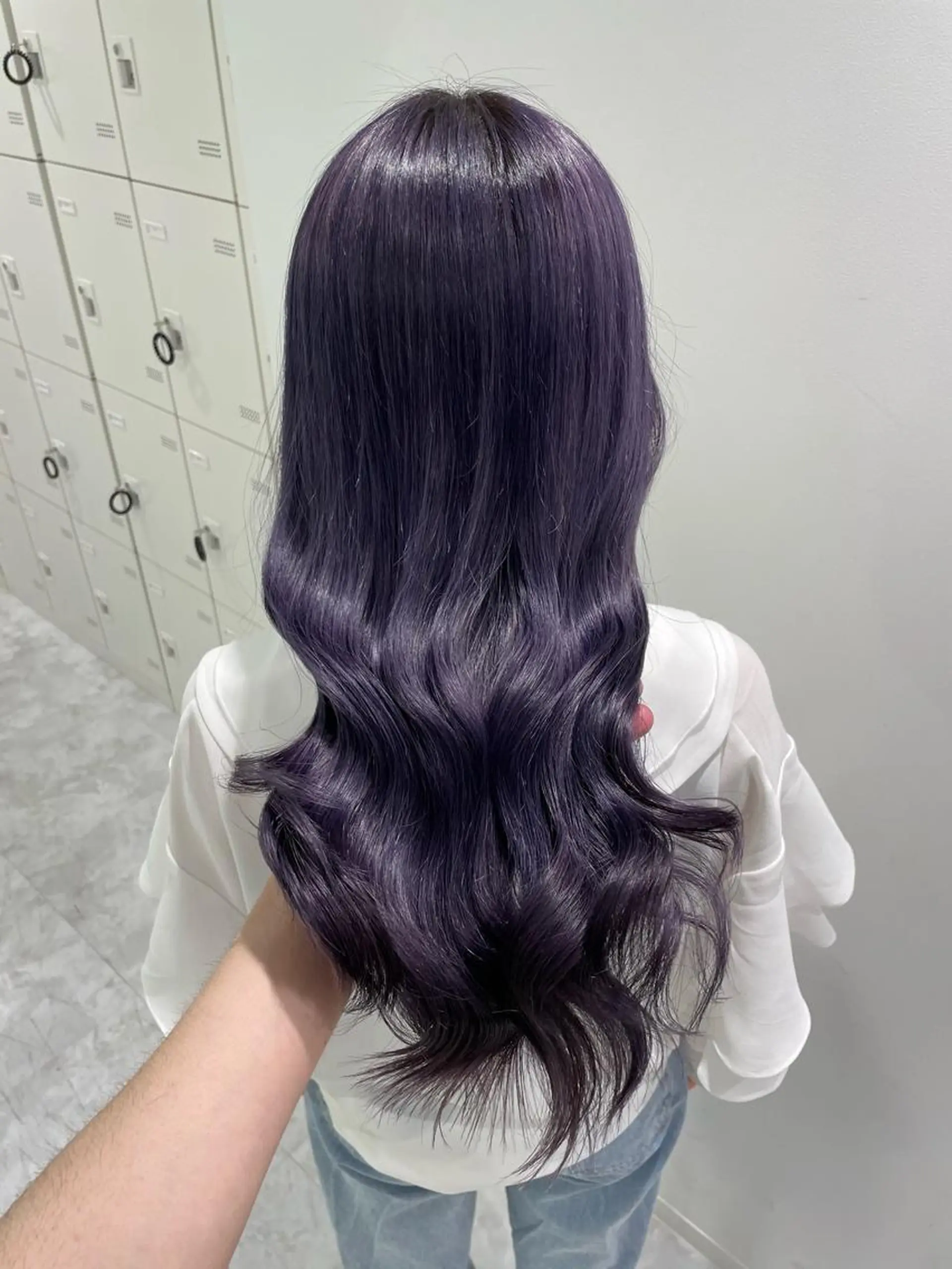 ロング カラー グレージュ ラベンダーカラー ラベンダーグレージュ ラベンダーグレー バイオレットカラー 透明感カラー🤍 Kaitoのヘアスタイル