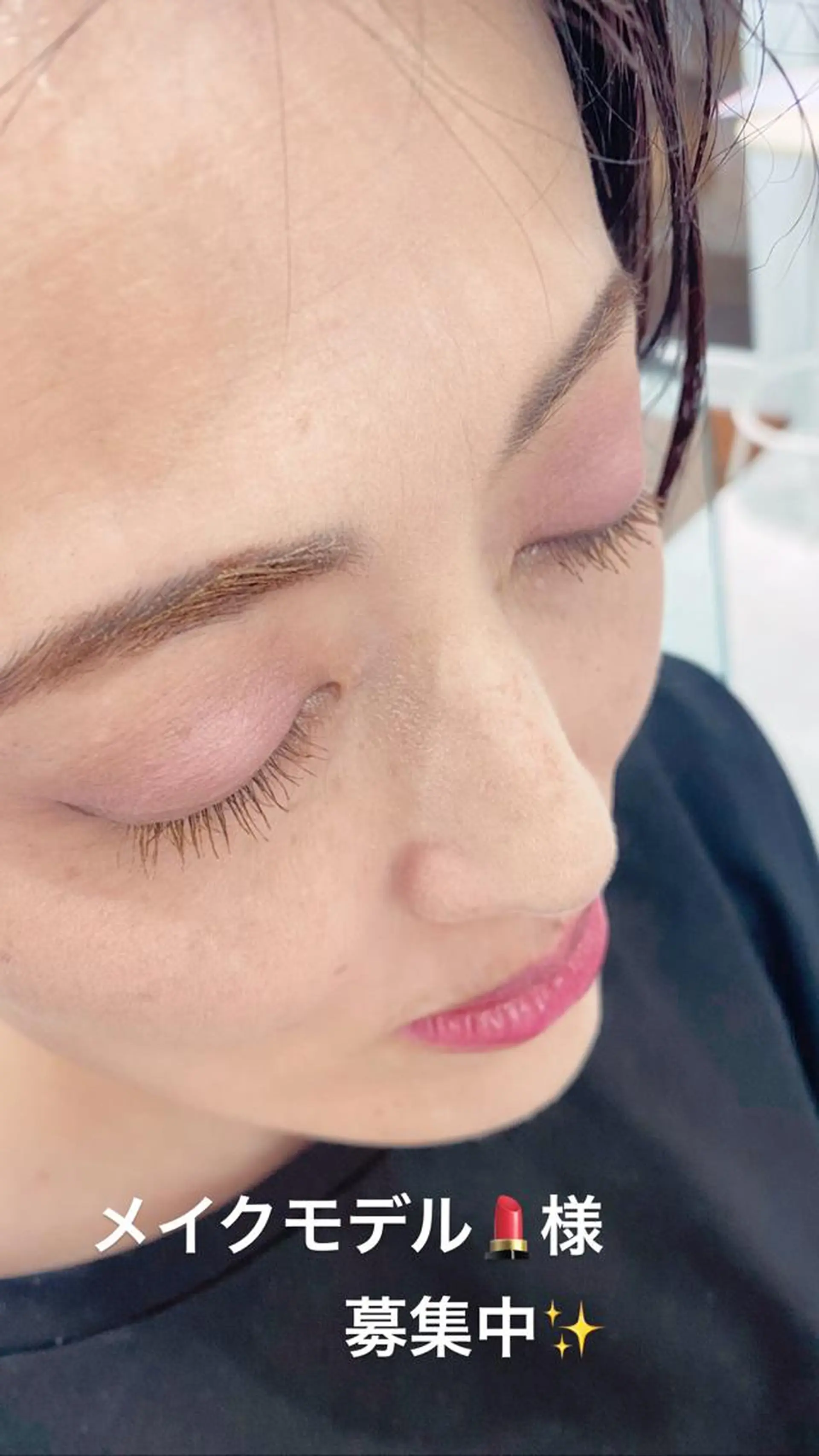 セミロング ネイル マツエク・マツパ アイブロウ カラーマツエク ピンク 小倉 麻由のエステ・リラクイメージ