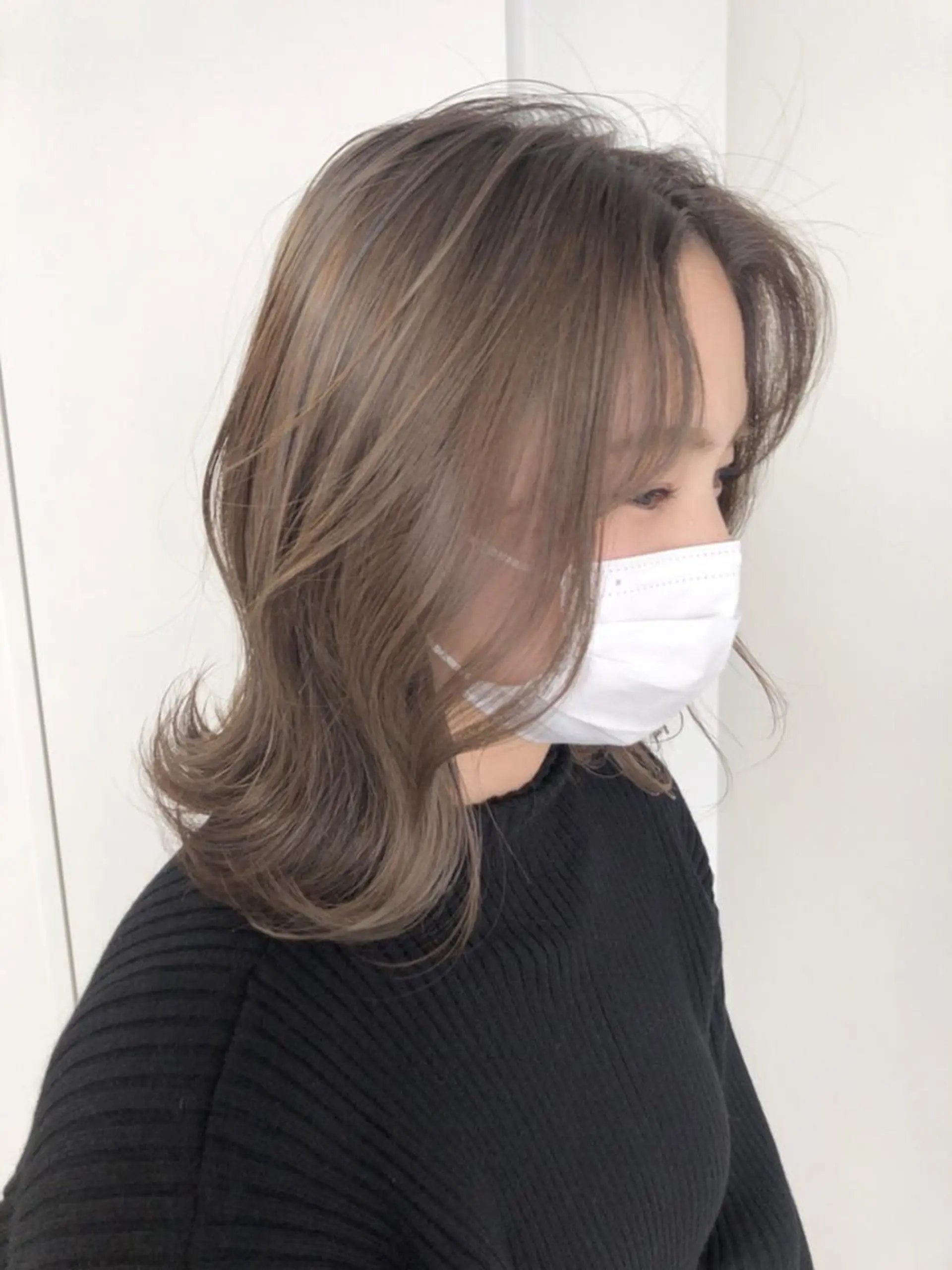 ミディアム ヘアカラー トリートメント Hair Salon BOTTOMS所属・✨透明感ケアカラー✨ 長野ゆきなのヘアスタイル