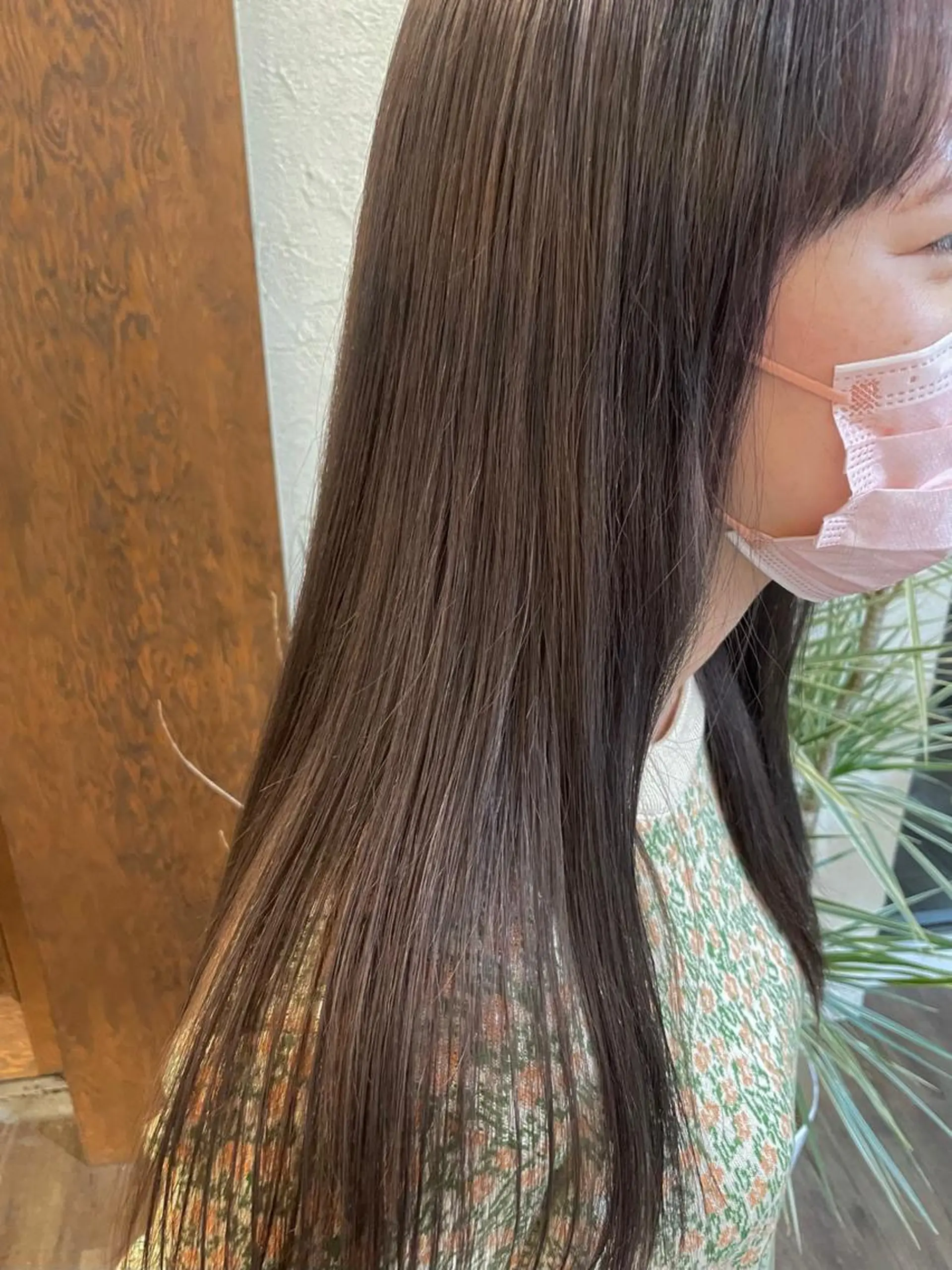 ロング カット ヘアカラー トリートメント しもかわ かほのヘアスタイル