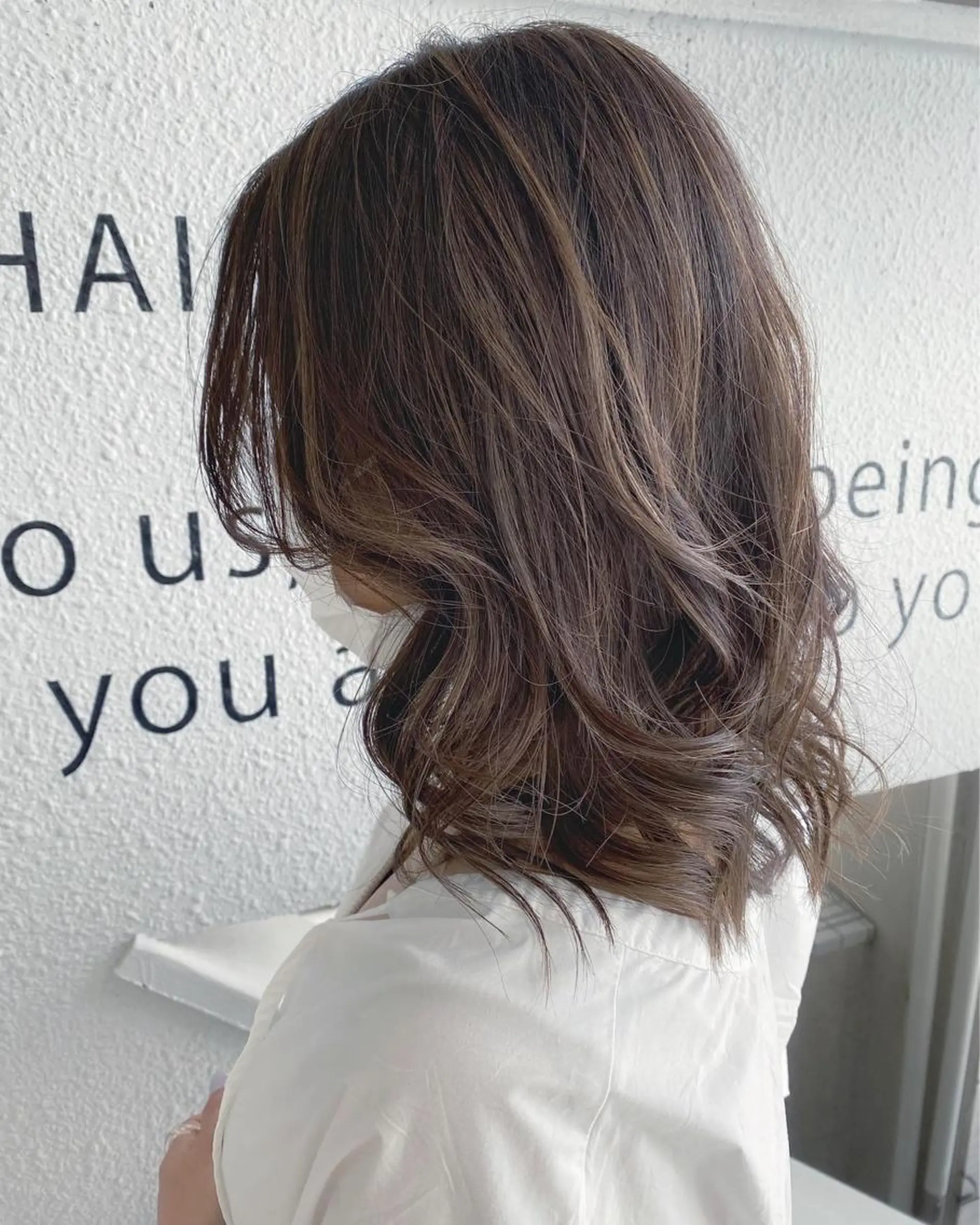 ミディアム ハイライト ヘアカラー トリートメント ✂︎神カット&カラー 韓国風パーマ黒田ダイのヘアスタイル
