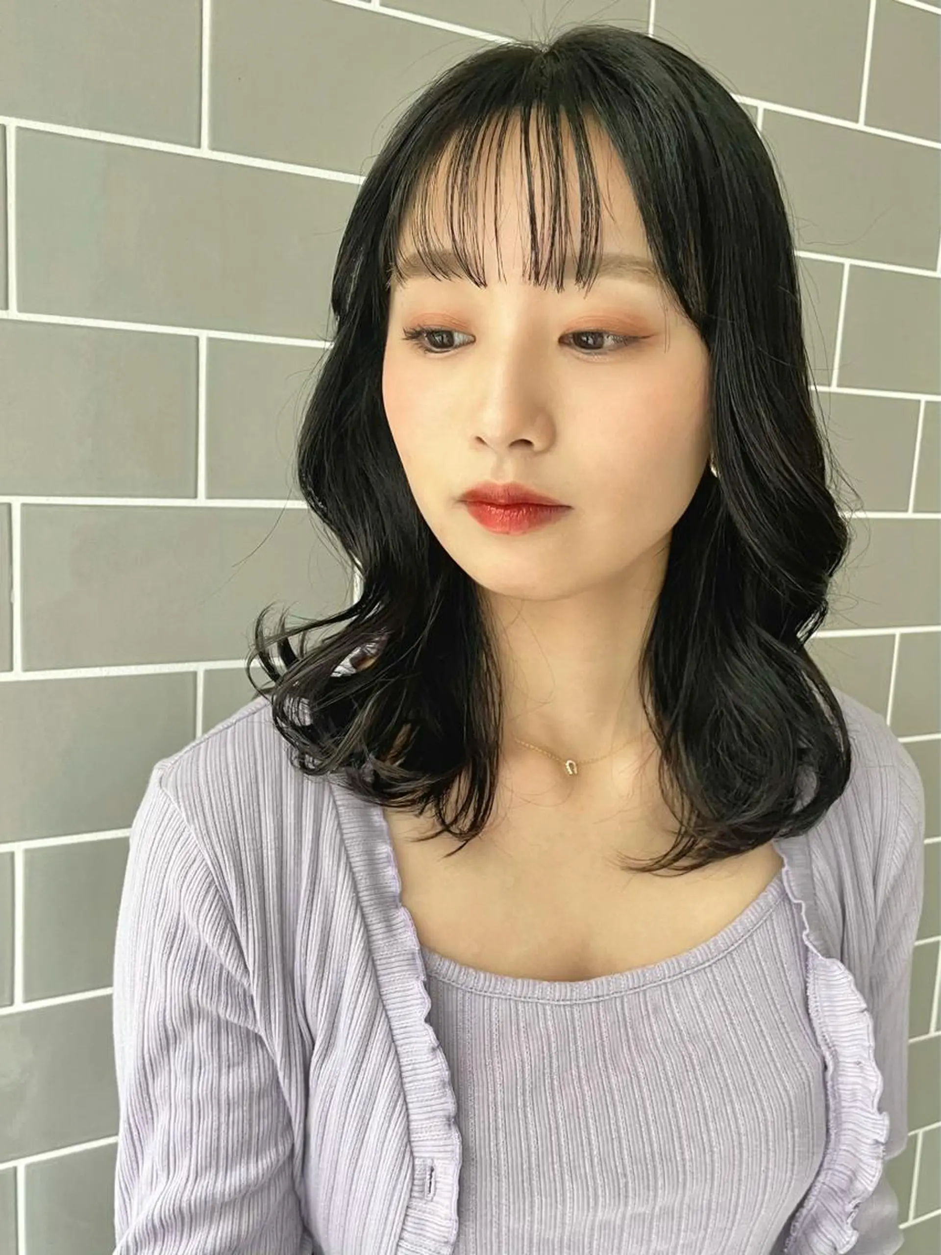 ミディアム カラー カット ヘアカラー LANVERY所属・うる艶ヘア💐 艶ハイトーン💐彩夏のヘアスタイル