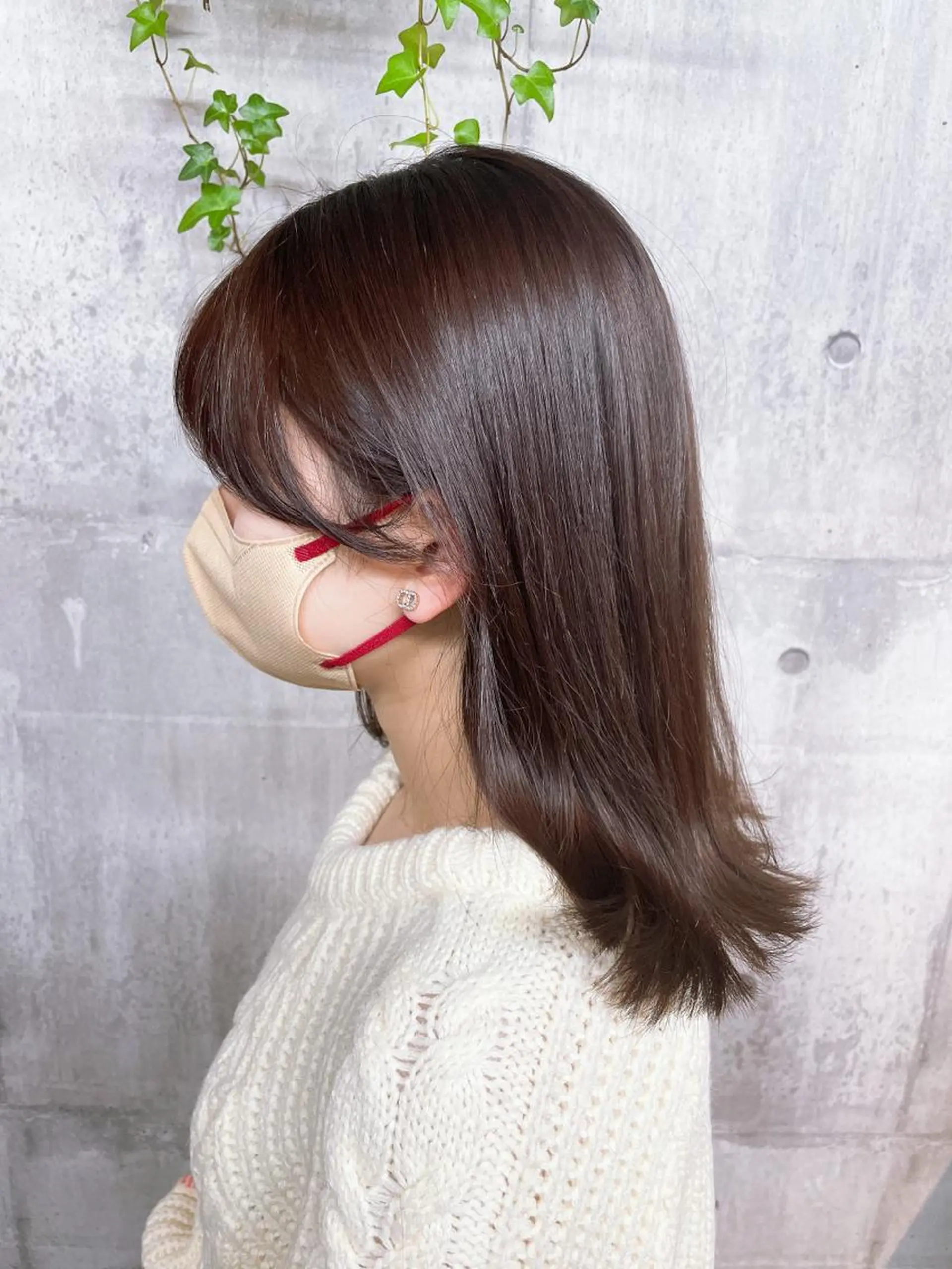 ミディアム カット ヘアカラー トリートメント est hair mar所属・ami .のヘアスタイル