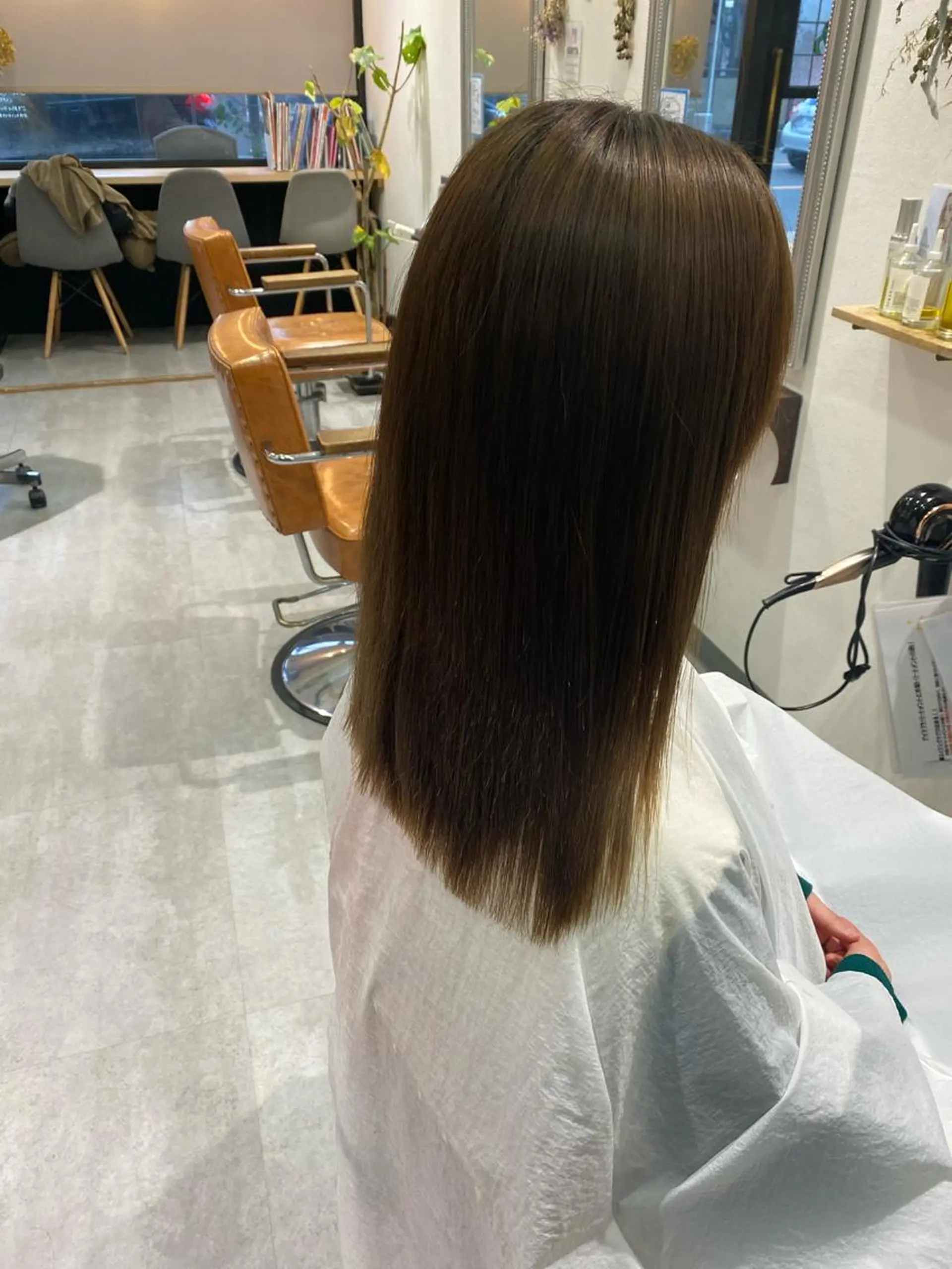 ロング パーマ 縮毛矯正 ストレートパーマ Hello Design Coconeel所属・UNJOUR / kannaのヘアスタイル