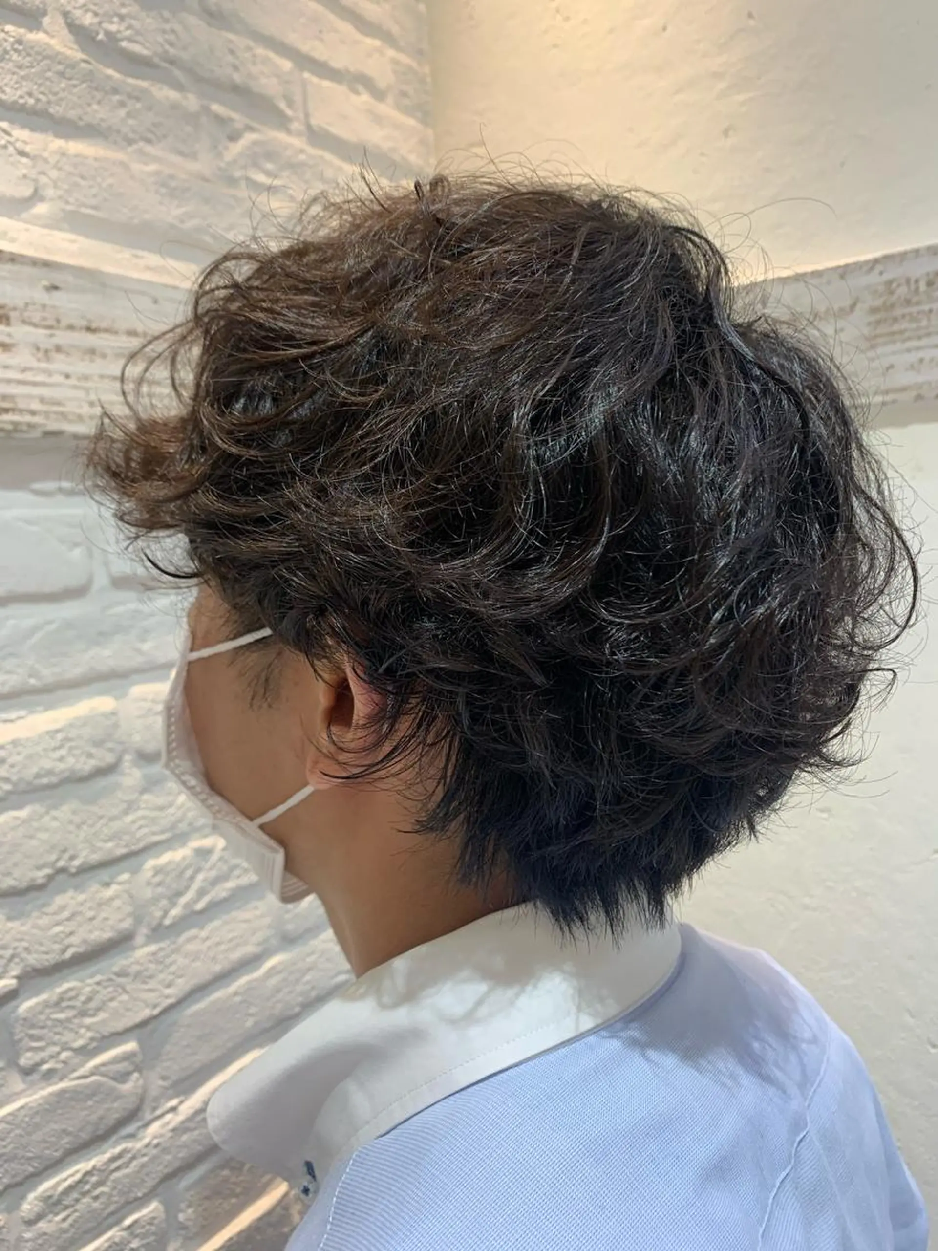 ショート パーマ メンズ マッシュ メンズパーマ Gisel みらののヘアスタイル