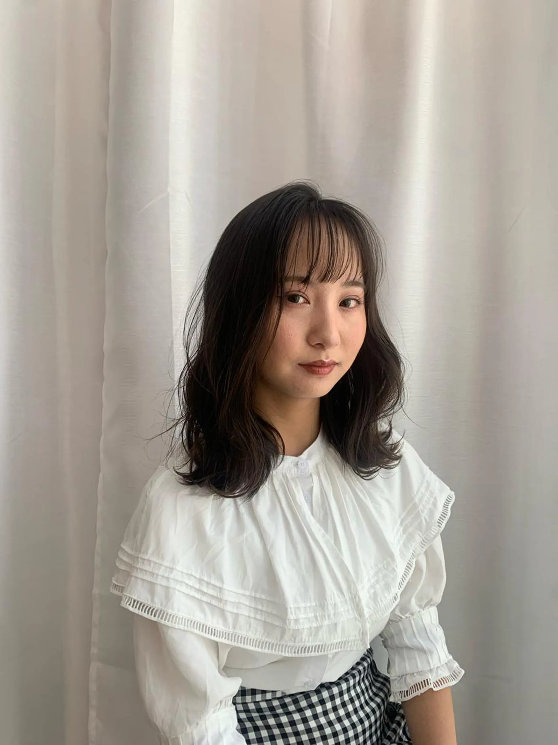 ミディアム 韓国風ヘア レイヤーカット 西宮北口/みなみのヘアスタイル