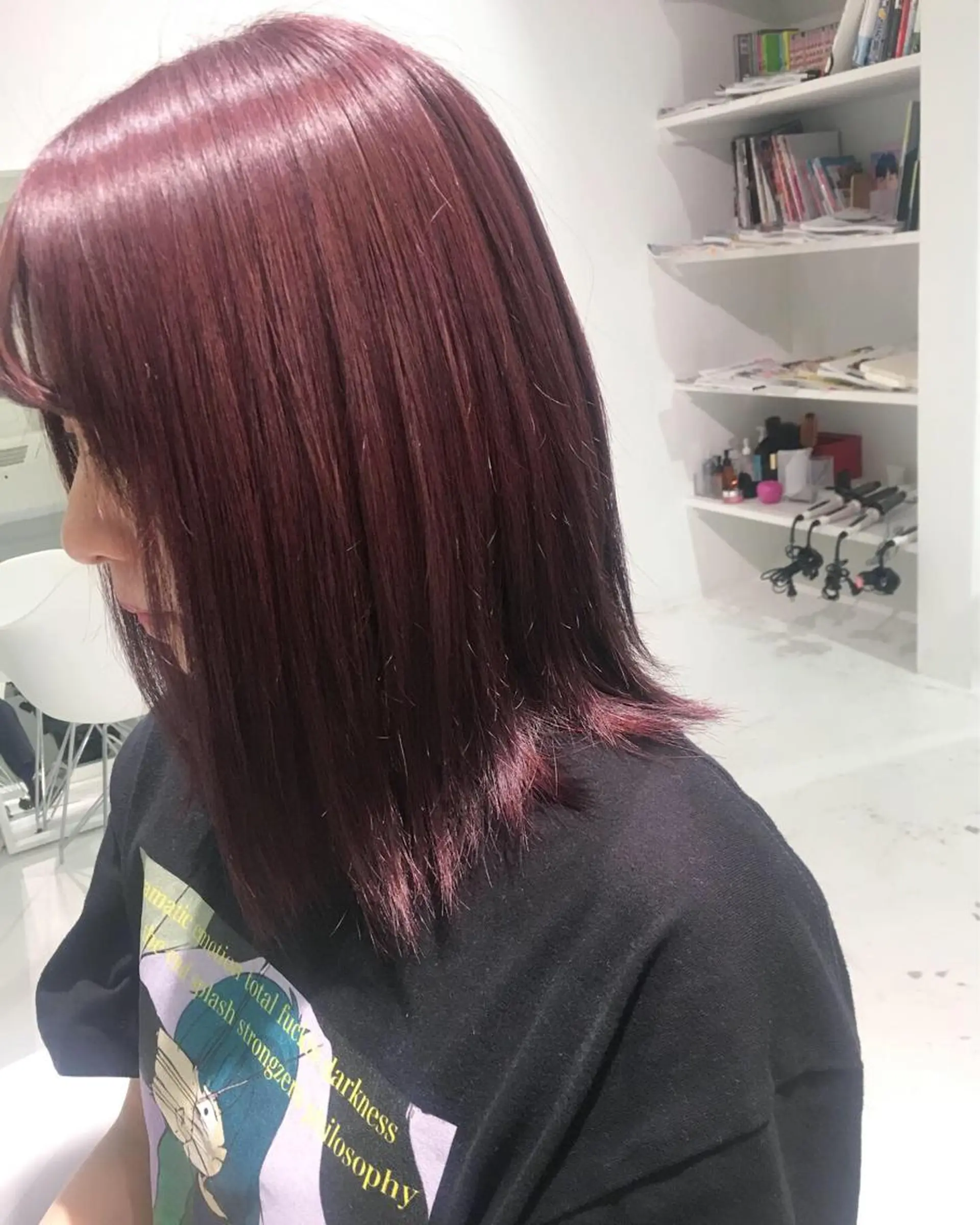 ミディアム ピンクブラウン VANCY所属・uchida daikiのヘアスタイル