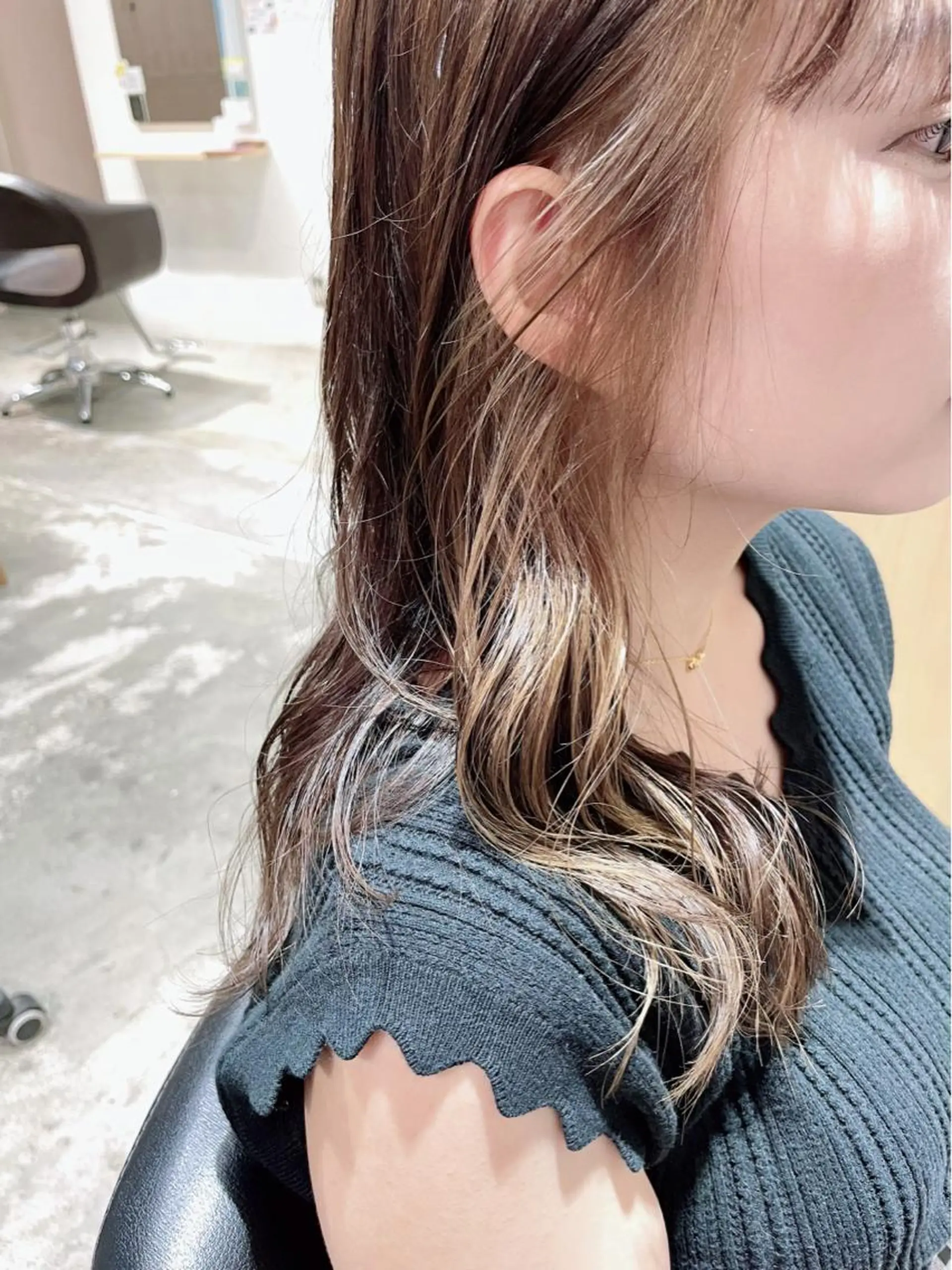 セミロング くびれヘア 似合わせカット 小顔カット カラー得意【梅田】 瀧本友梨乃のヘアスタイル