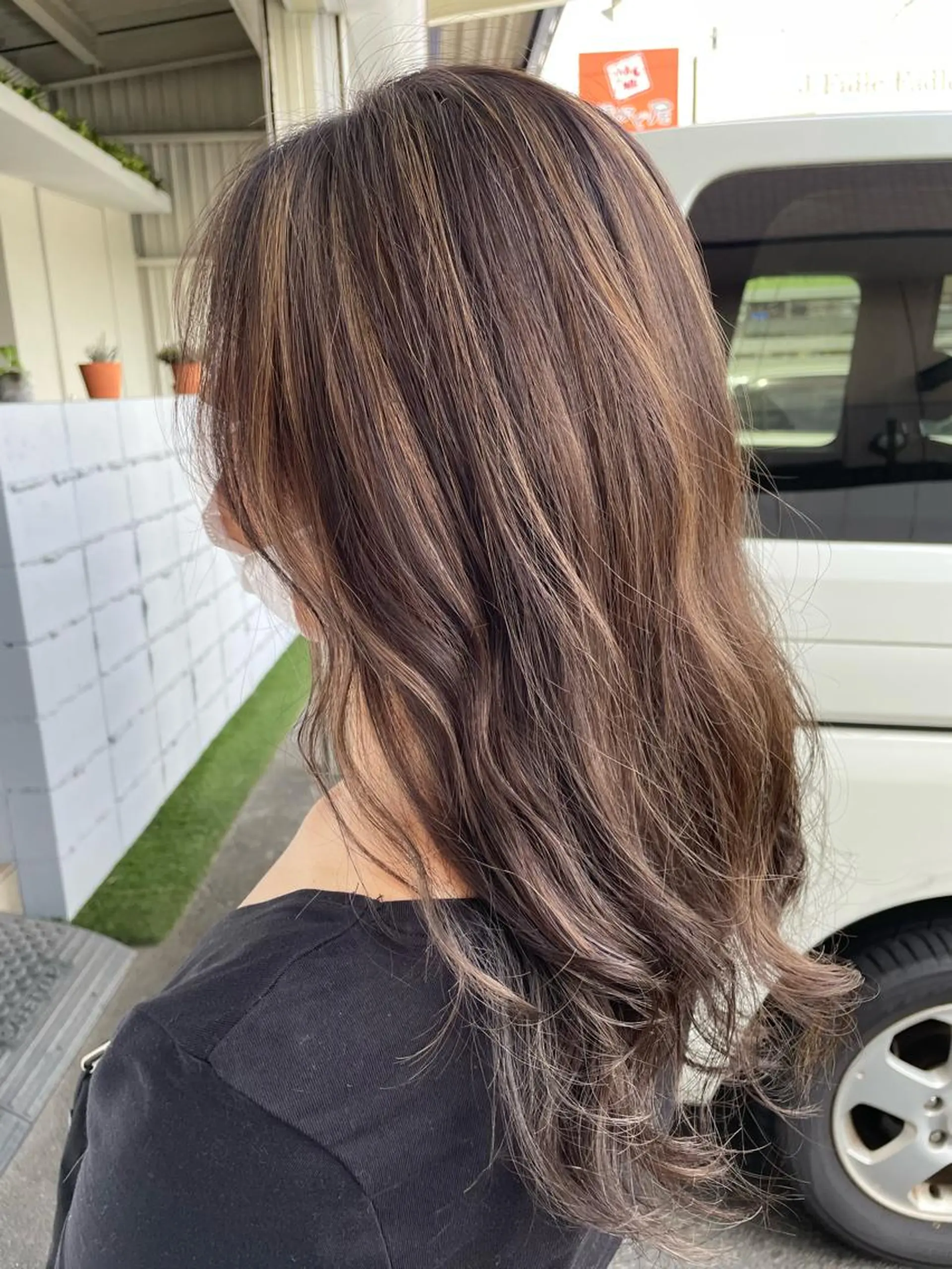 ロング カラー ハイライトカラー ハイライト 美容室 Jフィドルファドル所属・わきた かずなのヘアスタイル