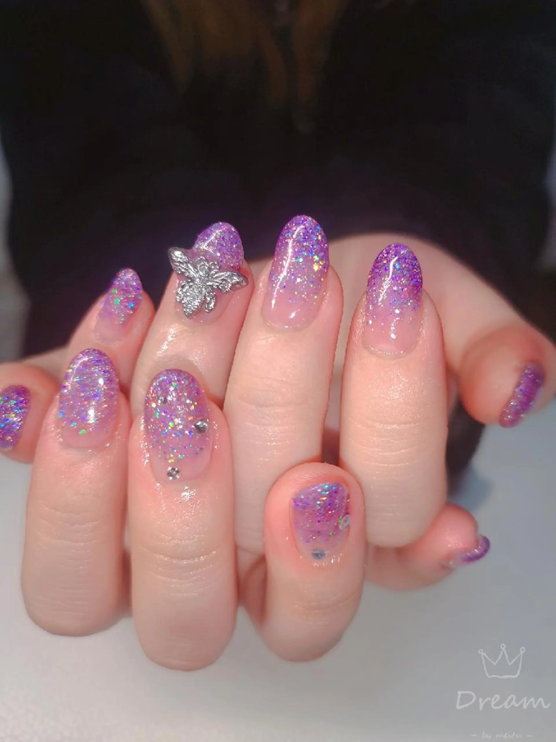 ネイル ネイリストゆか💅 長さだし、深爪矯正のネイルデザイン