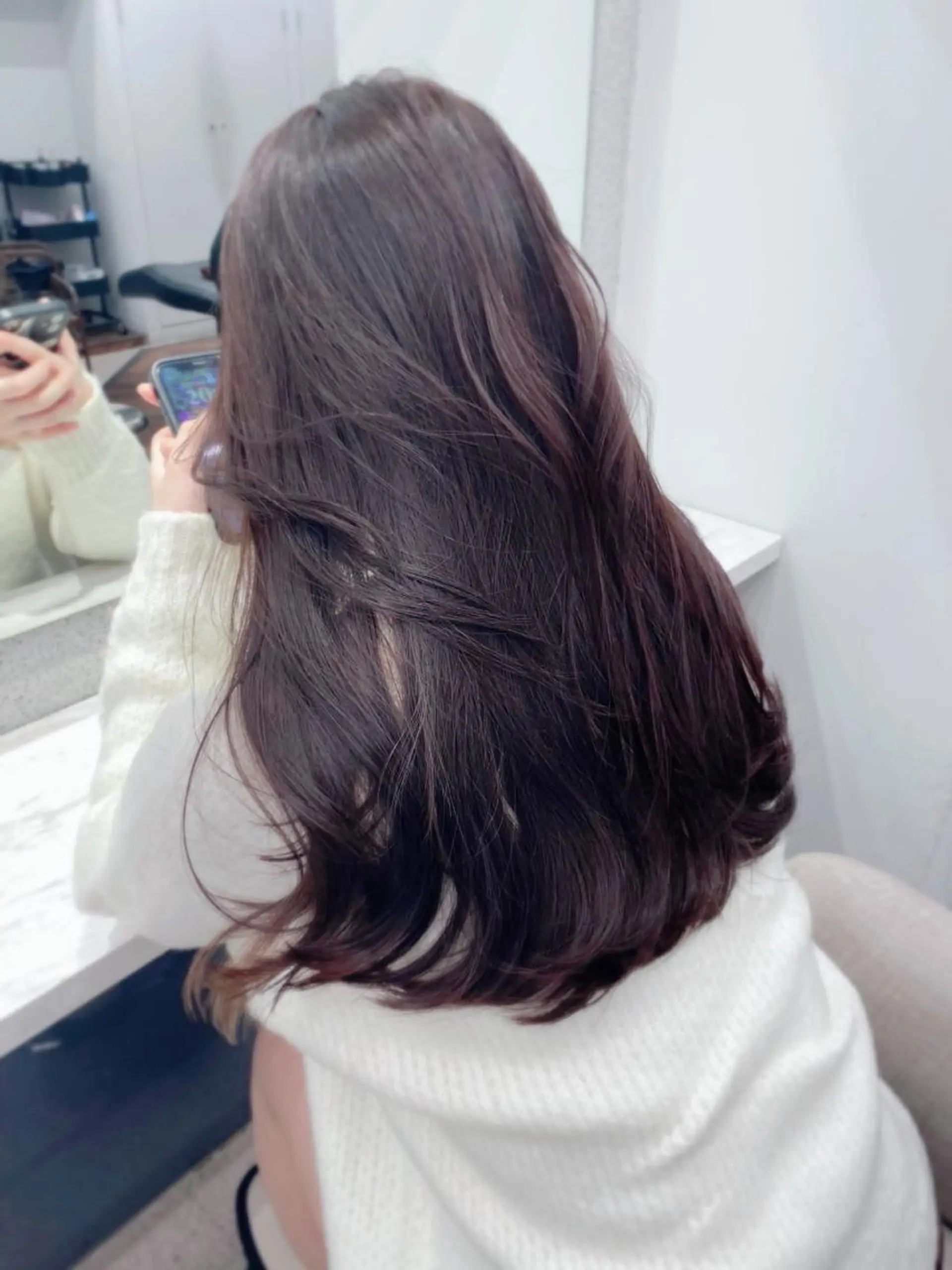 ロング 京都レイヤーカット/ 縮毛矯正/羽柴りくのヘアスタイル