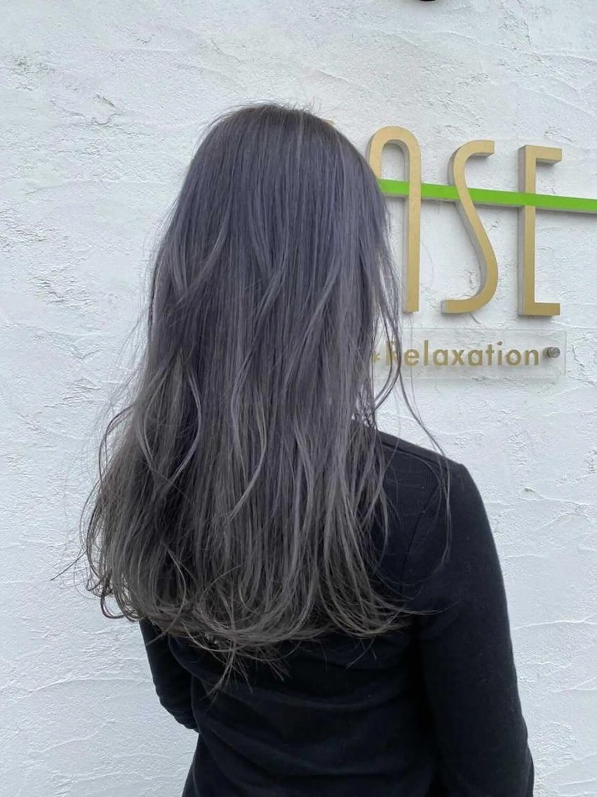 ロング カラー カット ヘッドスパ ブリーチなしWカラー /酸性ストレート河本のヘアスタイル