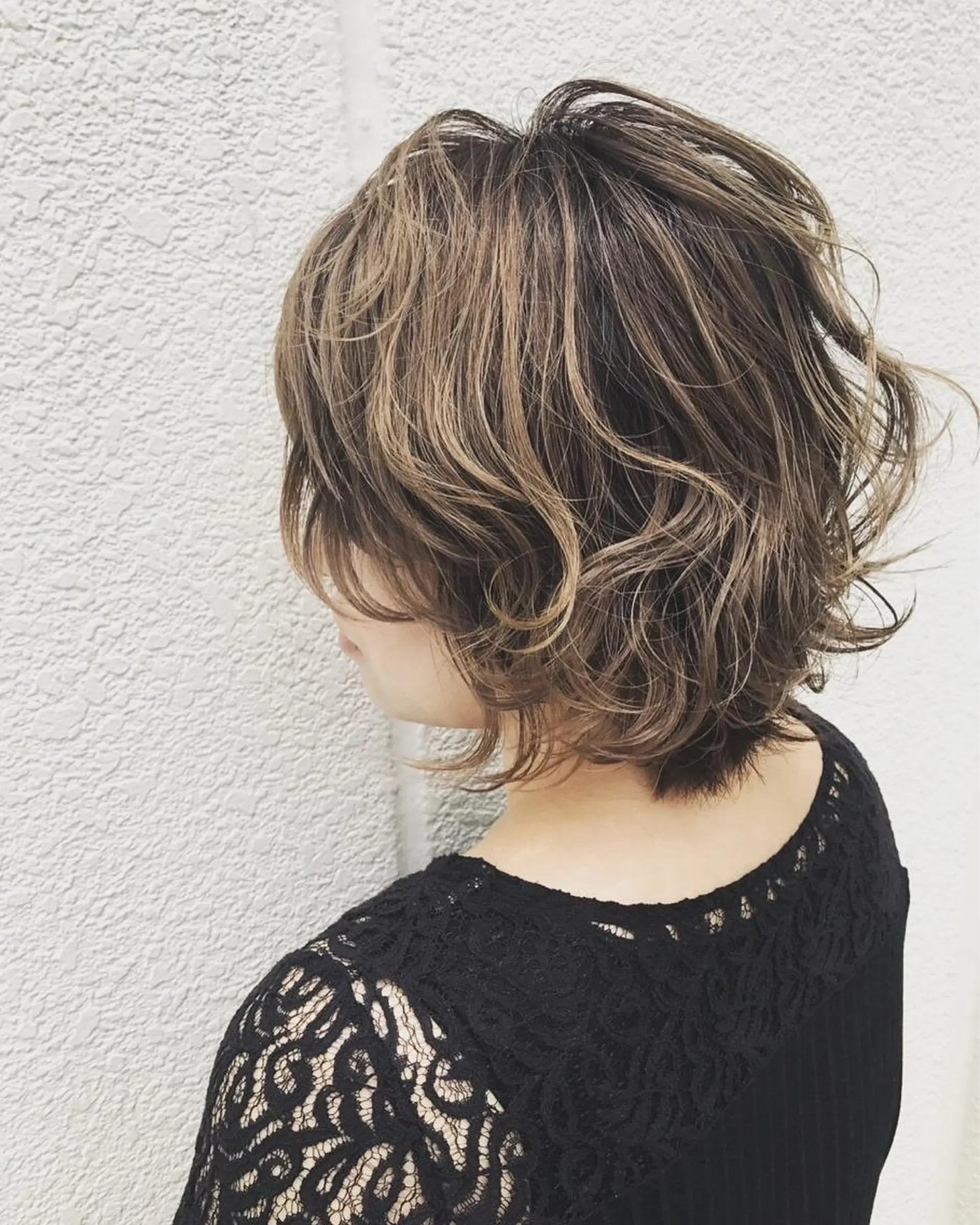 ショート カラー パーマ ヘアアレンジ 韓国ヘア✨グレージュ カラーasamiのヘアスタイル