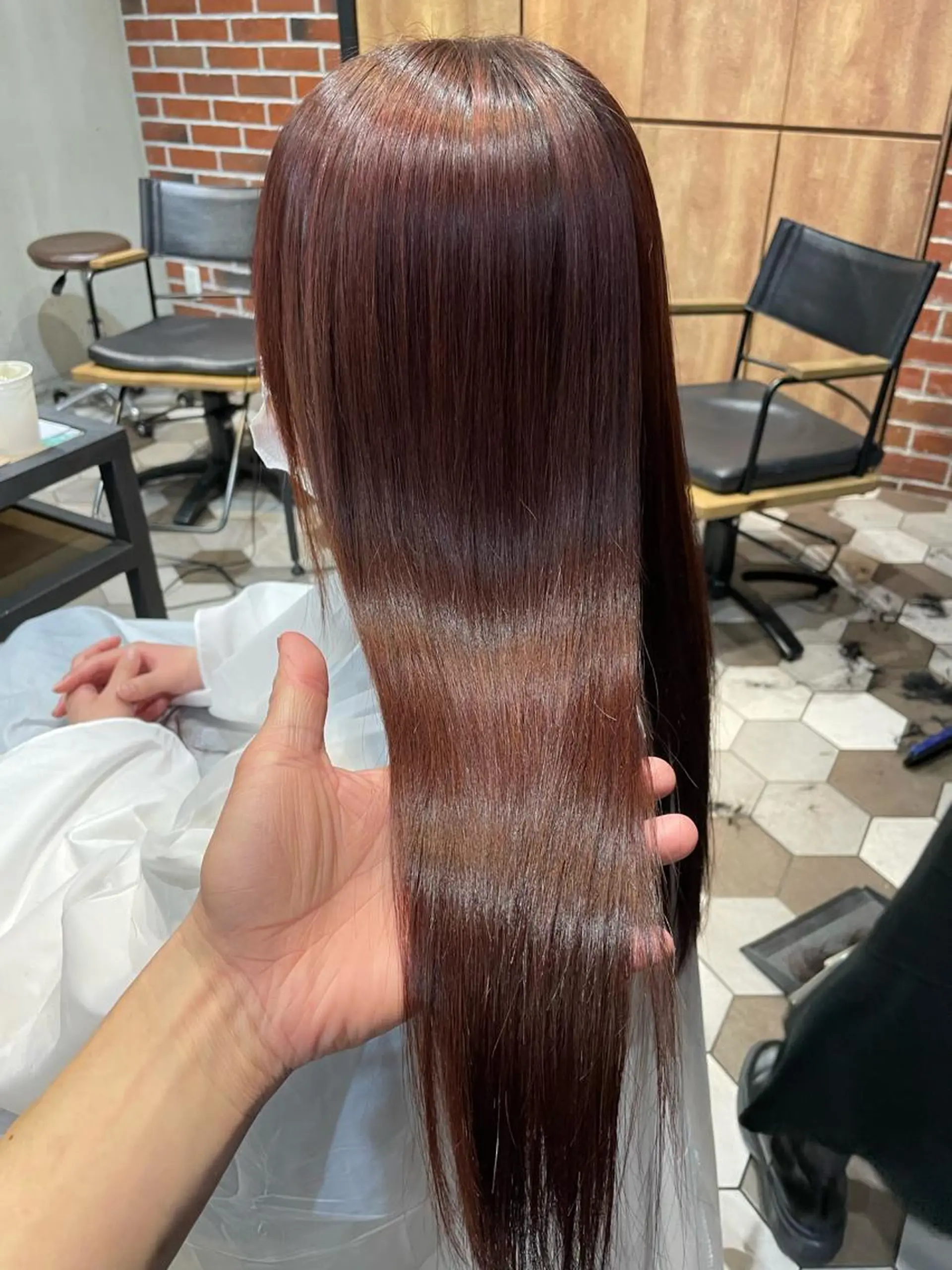 ロング カラー 髪質改善 縮毛矯正 カット ヘアカラー 縮毛矯正 トリートメント 縞田 健一のヘアスタイル