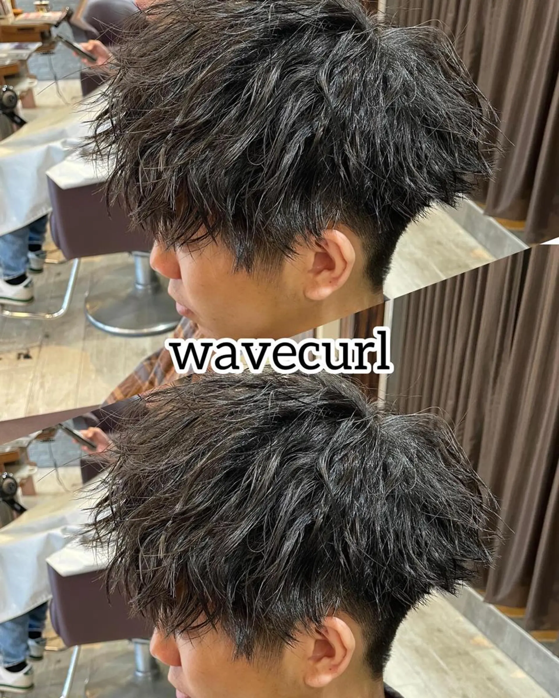 メンズ アップバング メンズブリーチ マッシュ メンズパーマ 仙台/メンズ/ フェザー/リョウのヘアスタイル