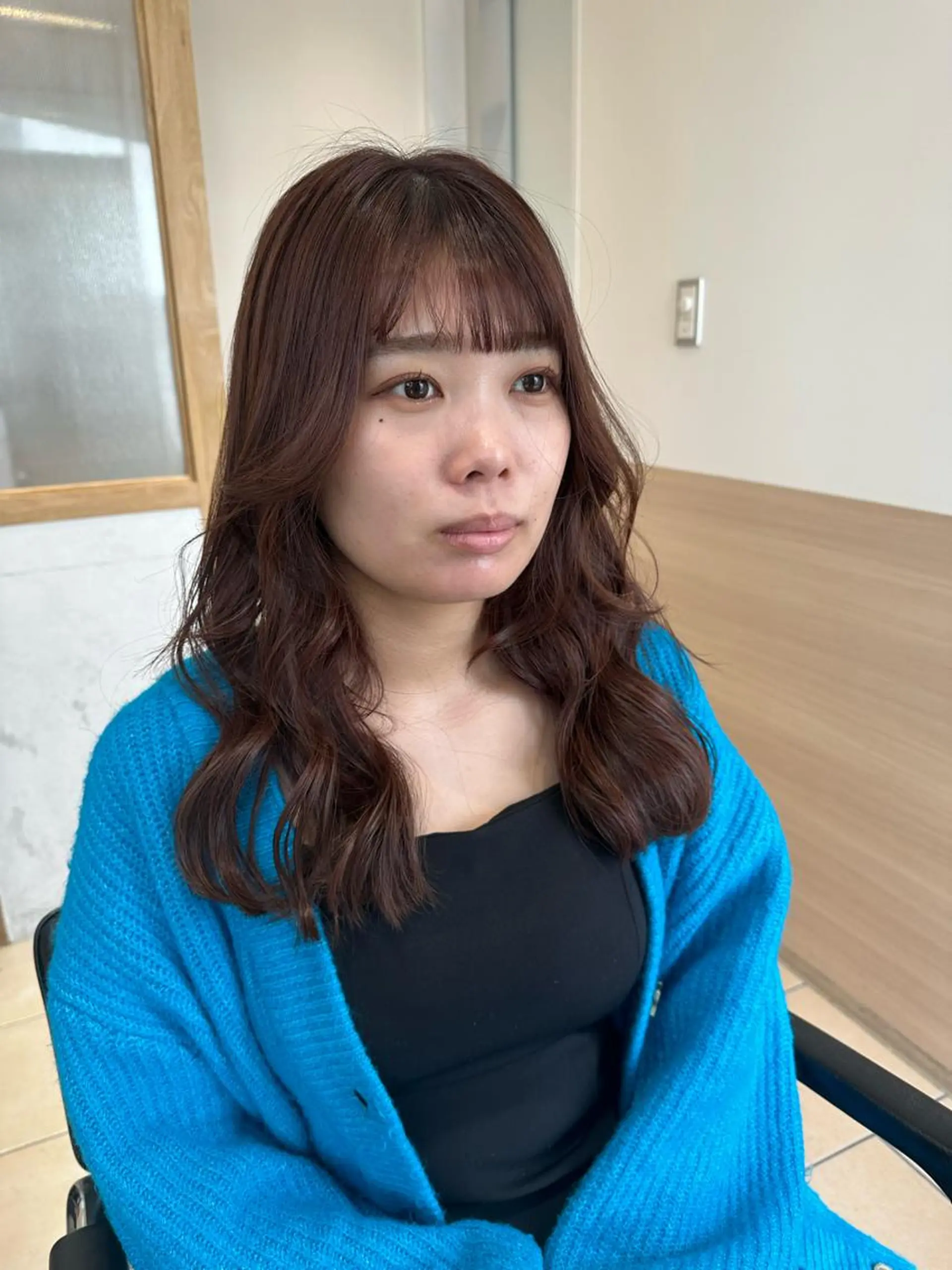 カラー ブリーチ ブラウンカラー ハイライトカラー モカブラウン ナチュラルブラウン カット ヘアカラー GO TODAY SHAiRE SALON所属・天野 瑠真のヘアスタイル