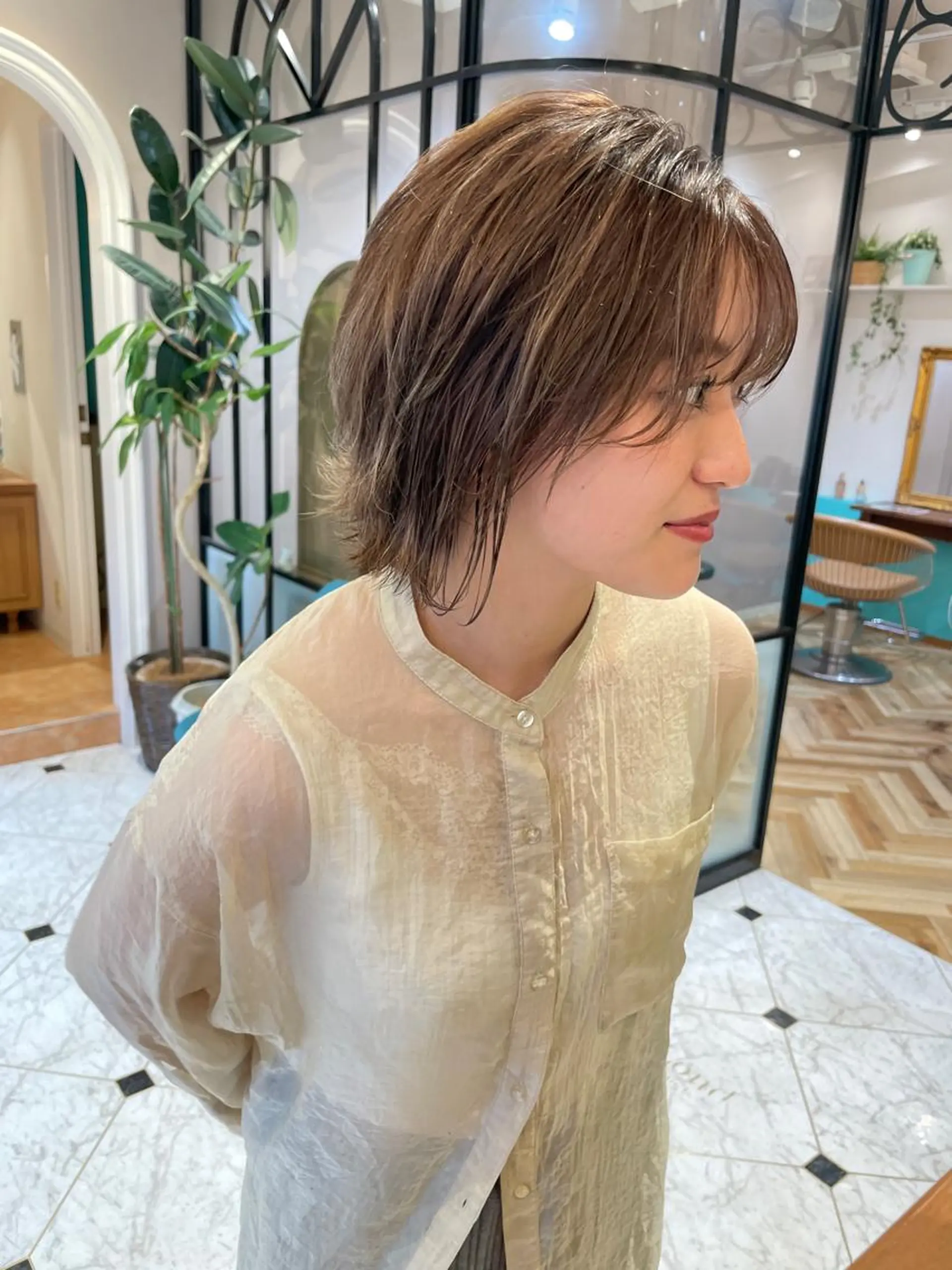 ミディアム ヘアカラー トリートメント レイヤー/韓国ヘア 縮毛矯正🫧鈴木颯のヘアスタイル