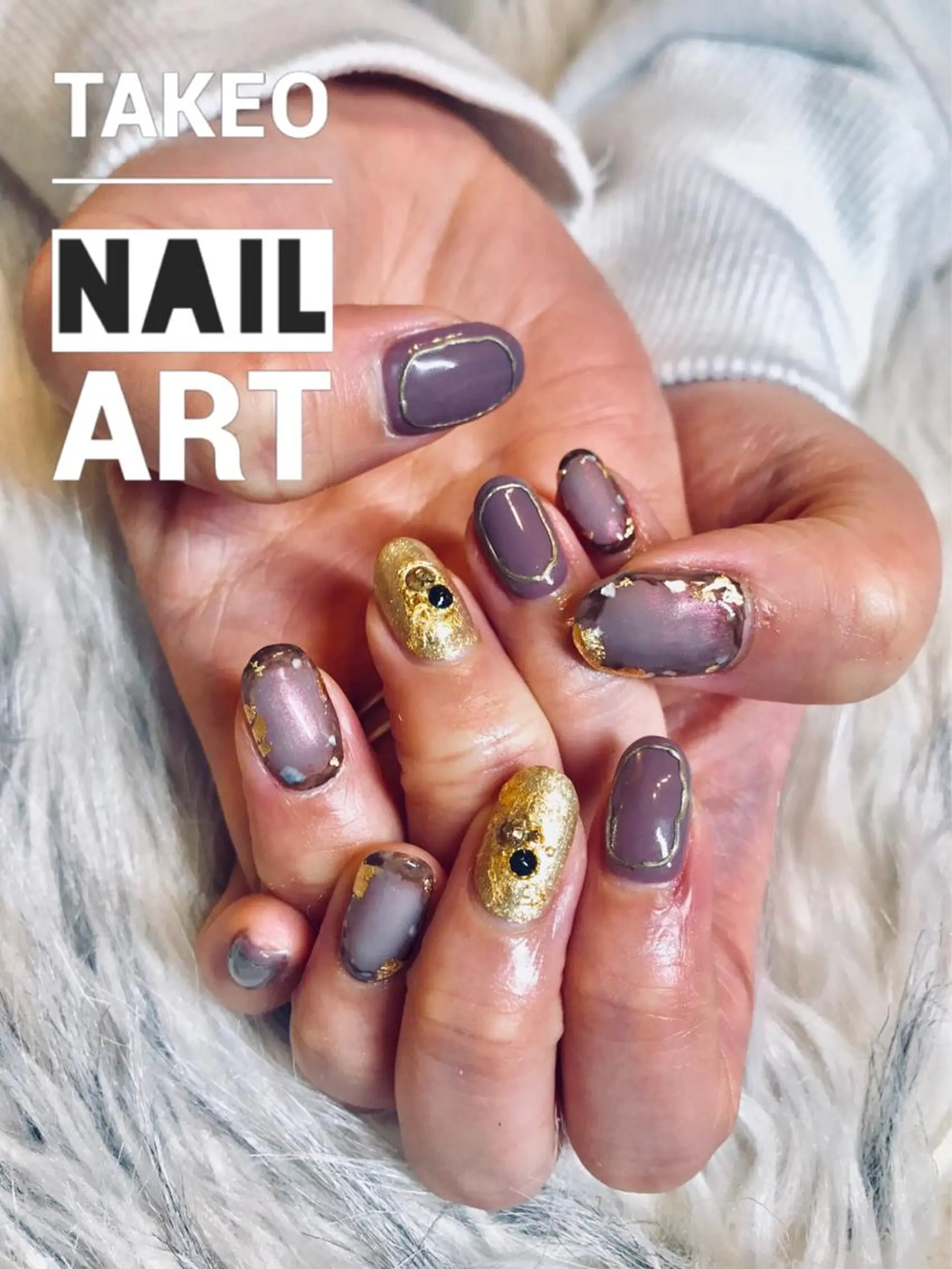 ミディアム ネイル ニュアンスネイル nail&eye Aoのマツエク・マツパデザイン